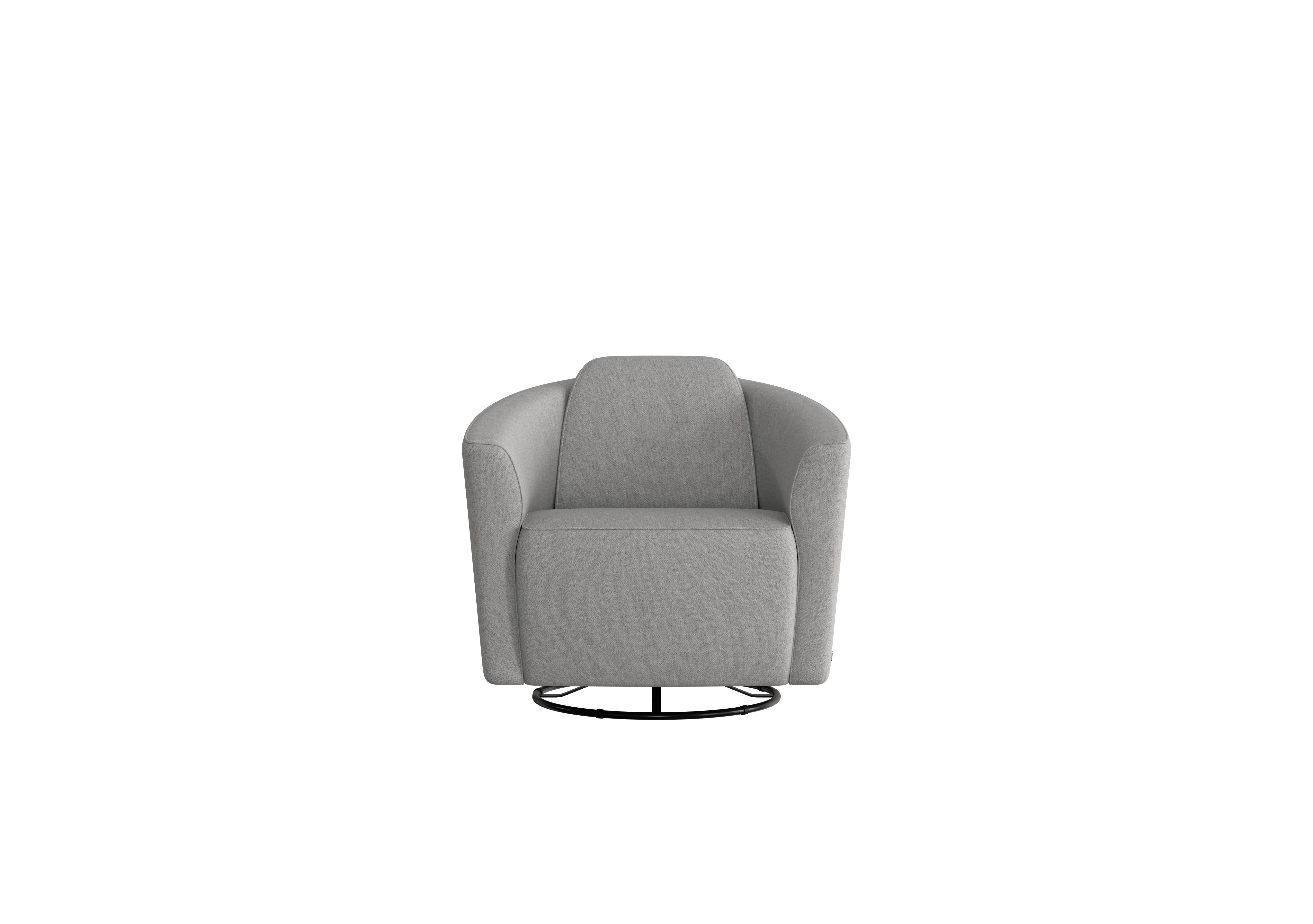 Ketty Fabric Swivel Chair in Fuente Ash on Furniture Village