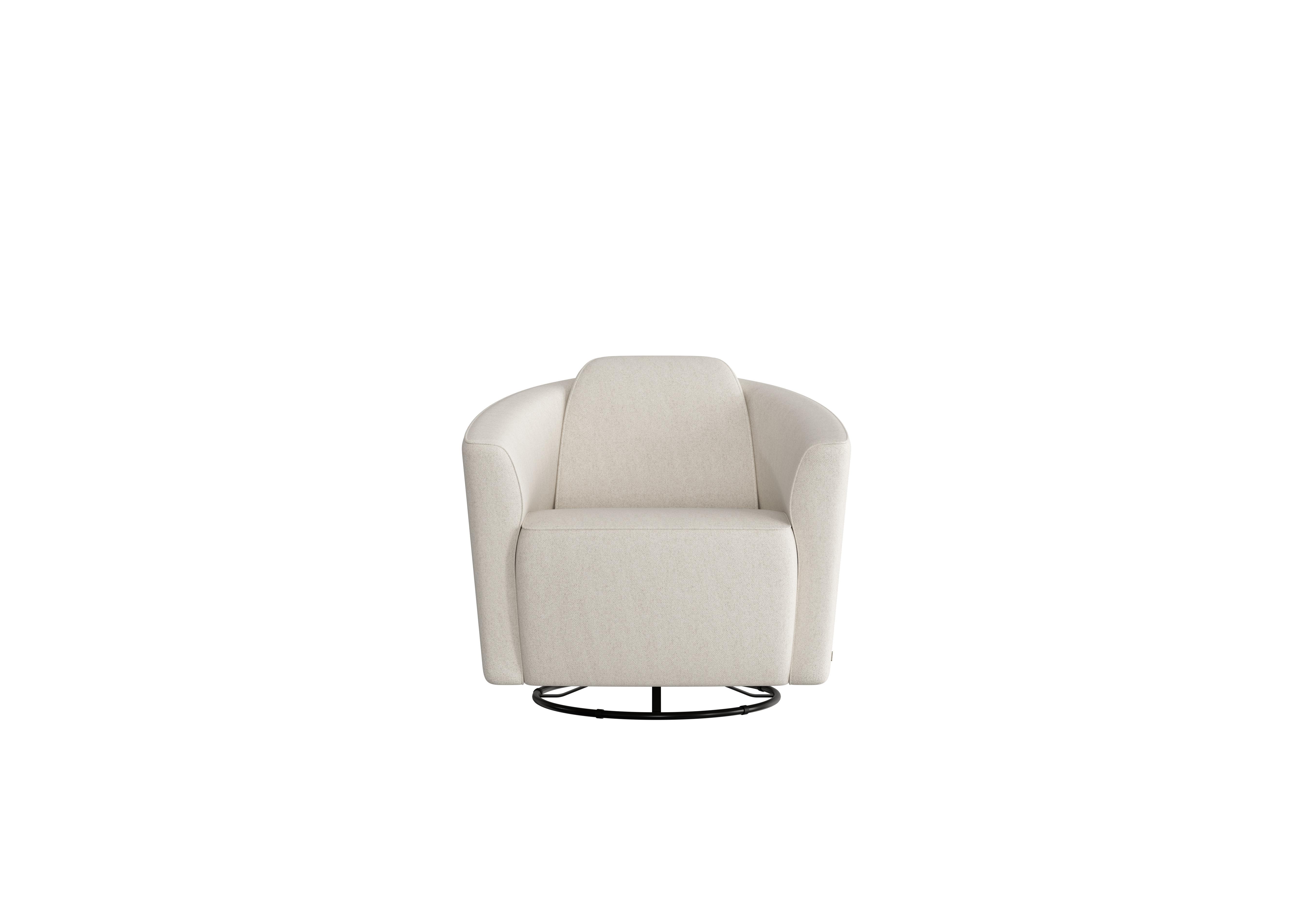 Ketty Fabric Swivel Chair in Fuente Beige on Furniture Village