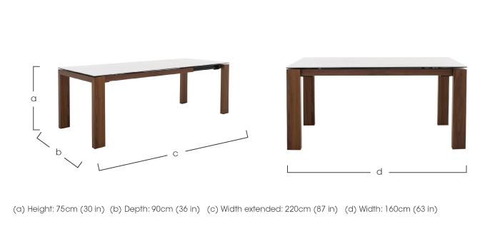 Onyx Extending Dining Table in  on Furniture Village
