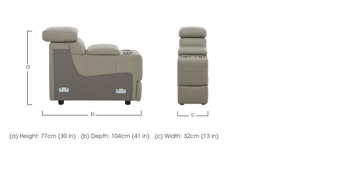 Elixir Leather Console Unit with Drawer in  on Furniture Village