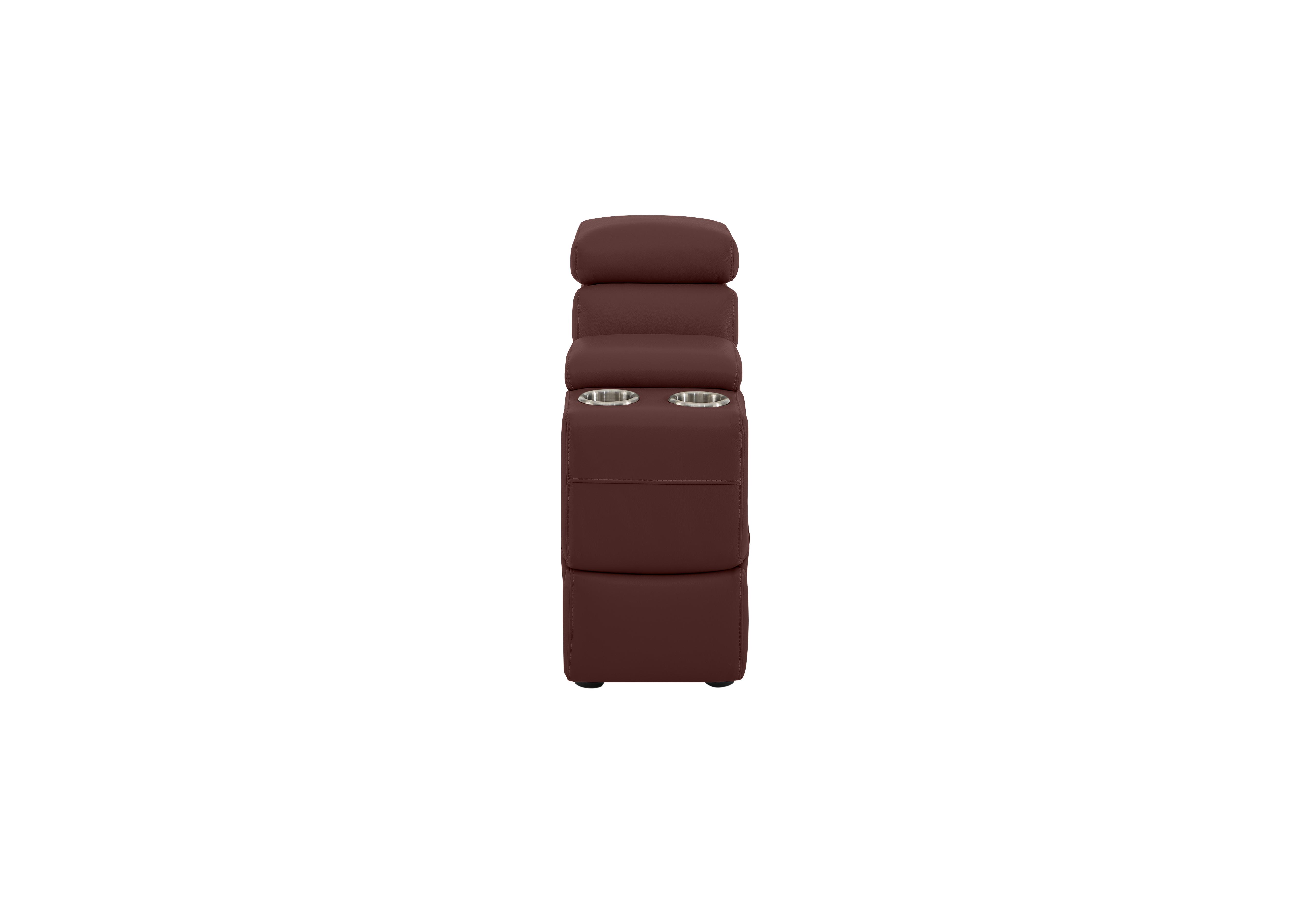 Elixir Leather Console Unit with Drawer in An-751b Burgundy on Furniture Village