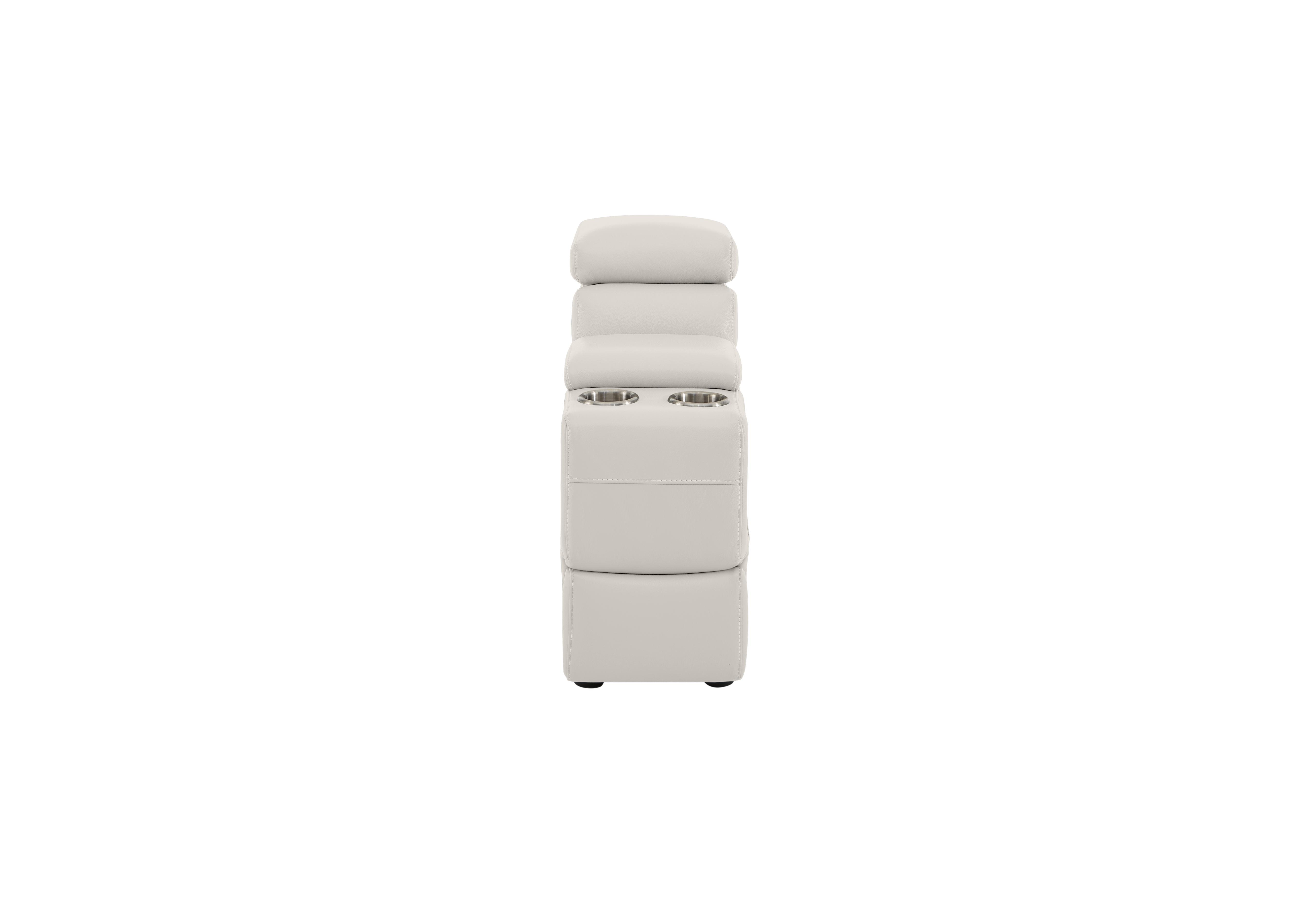 Elixir Leather Console Unit with Drawer in Bv-744d Star White on Furniture Village