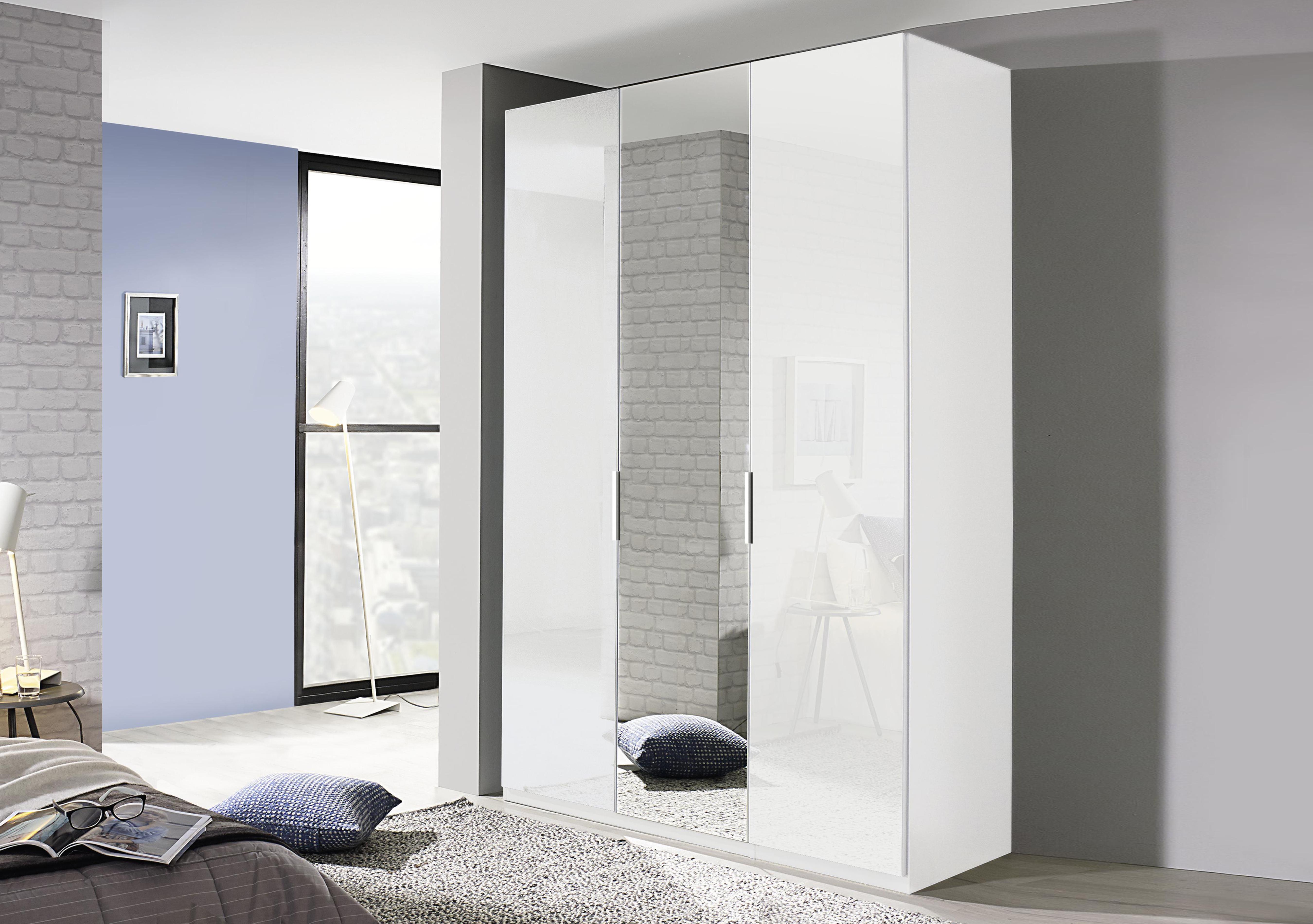 Formes Glass 3 Door Hinged Wardrobe with 1 Mirror in  on Furniture Village