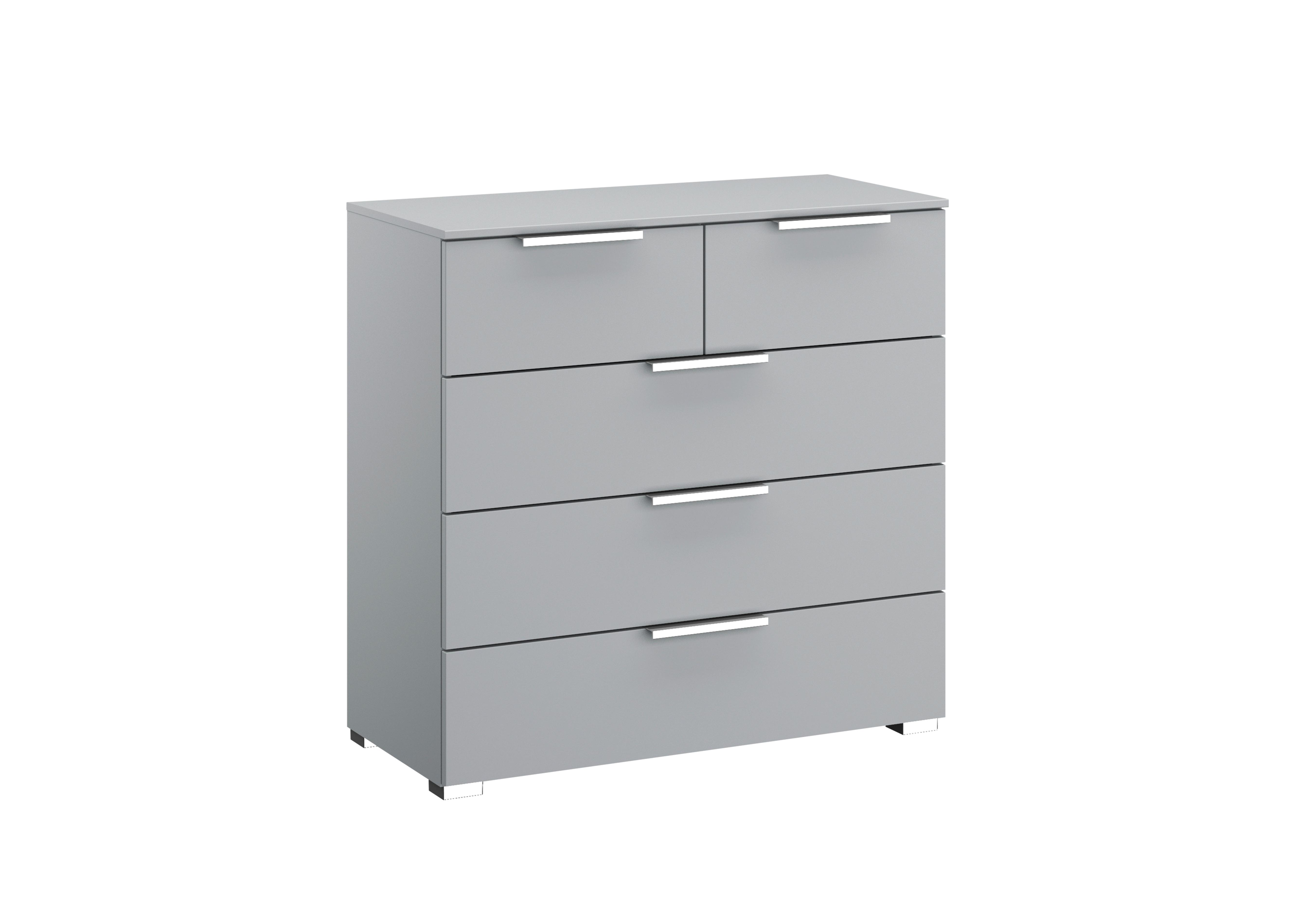 Formes Decor 5 Drawer Chest in A142b Silk Grey on Furniture Village