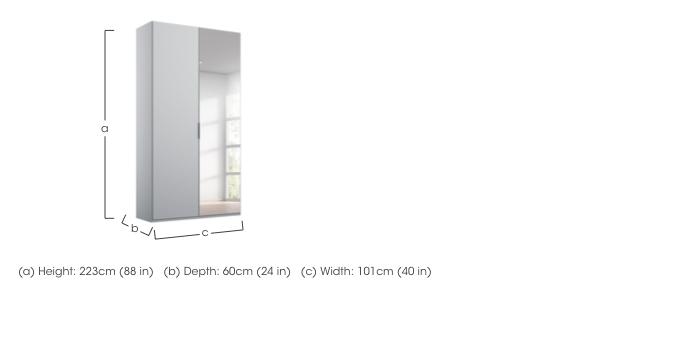Formes Decor 2 Door Hinged Wardrobe with 1 Mirror in  on Furniture Village