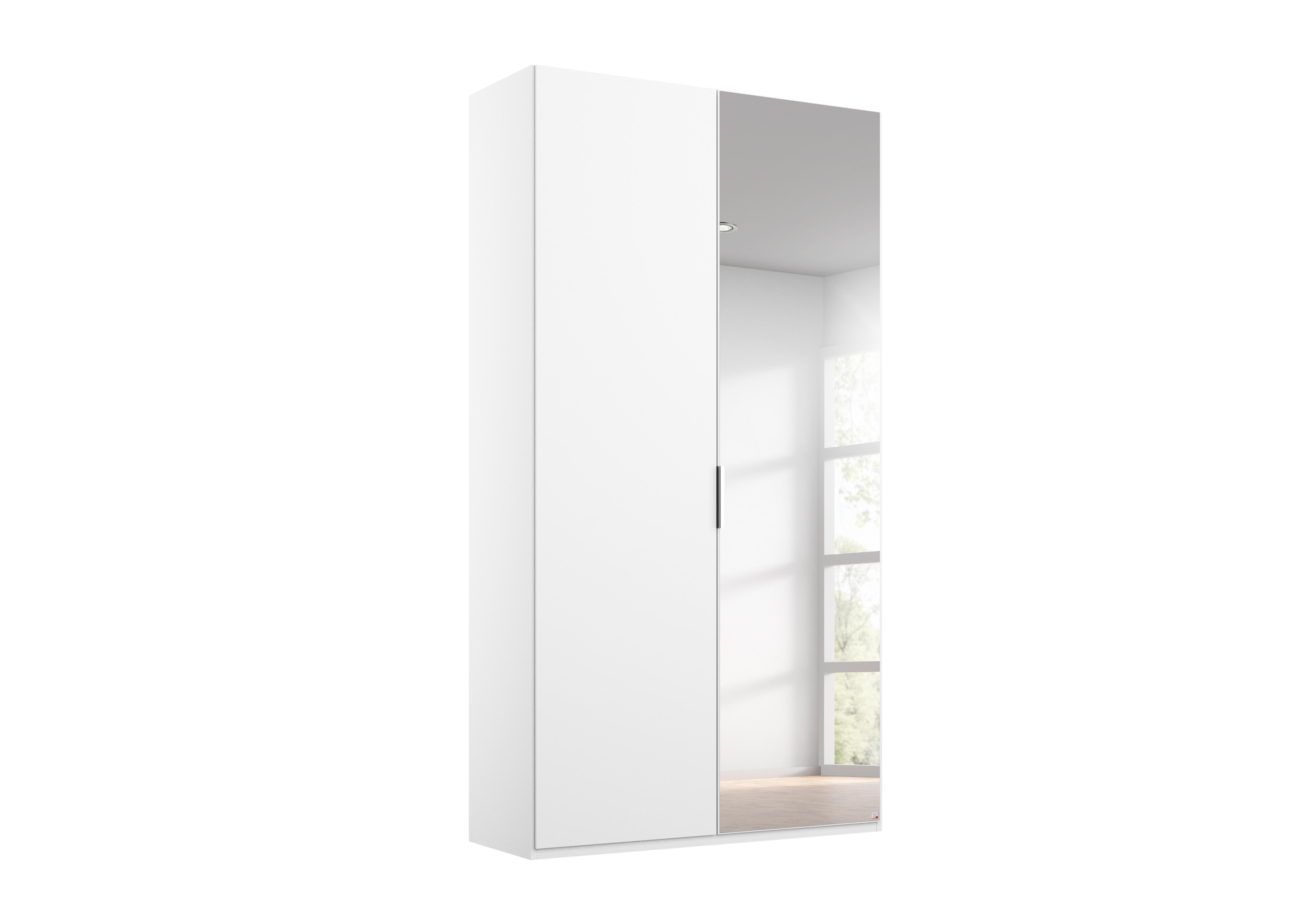 Formes Decor 2 Door Hinged Wardrobe with 1 Mirror in A130b White on Furniture Village
