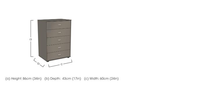 Pacifica 5 Drawer Chest of Drawers in  on Furniture Village