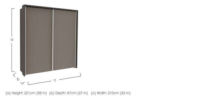 Pacifica 210cm 2 Door Sliding Wardrobe in  on Furniture Village