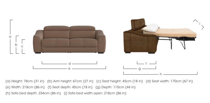 Elixir 3 Seater Fabric Sofa Bed in  on Furniture Village
