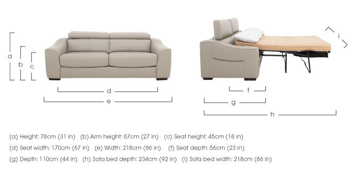 Elixir 3 Seater Leather Sofa Bed in  on Furniture Village