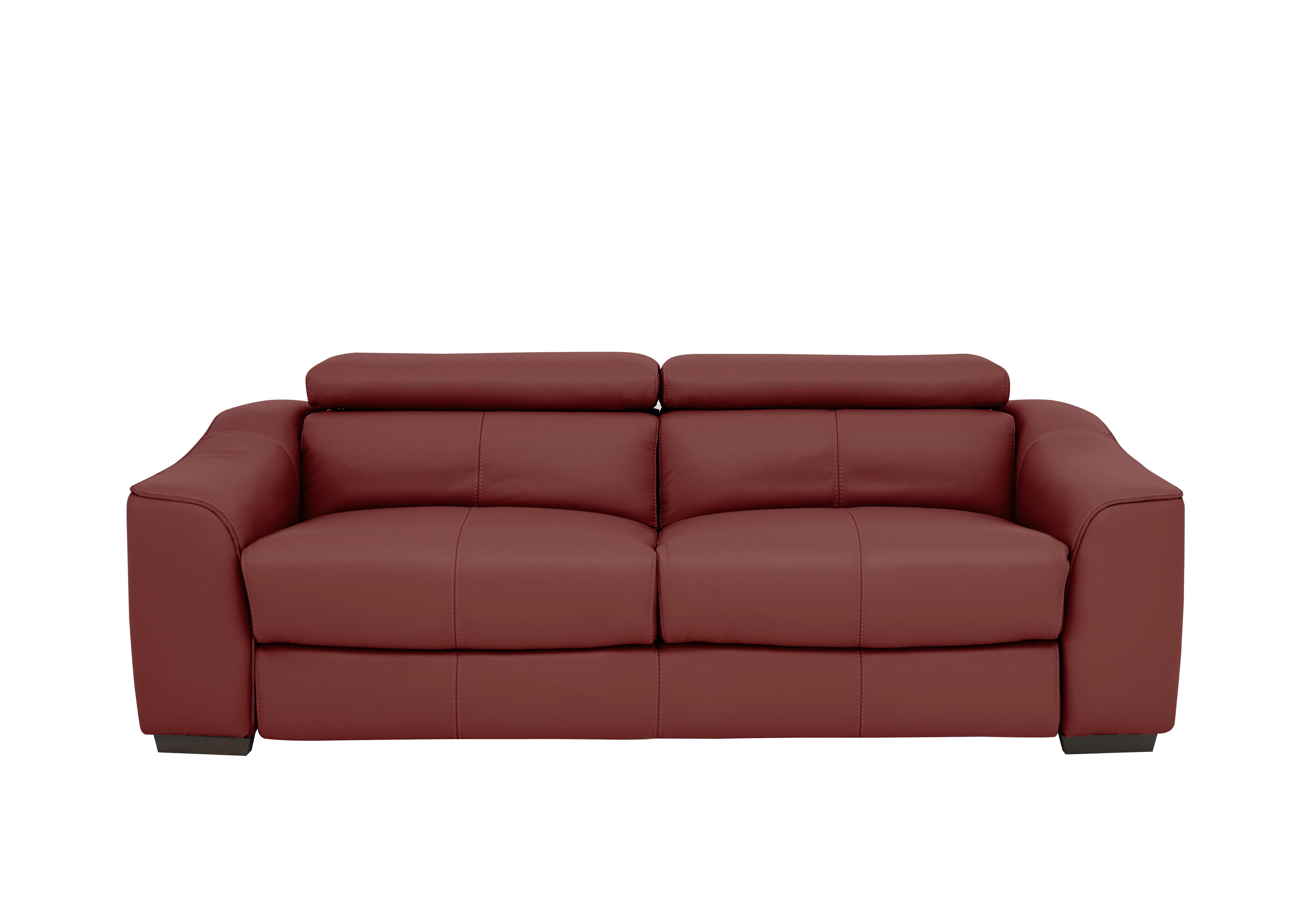 Elixir 3 Seater Leather Sofa Bed in Bv-035c Deep Red on Furniture Village