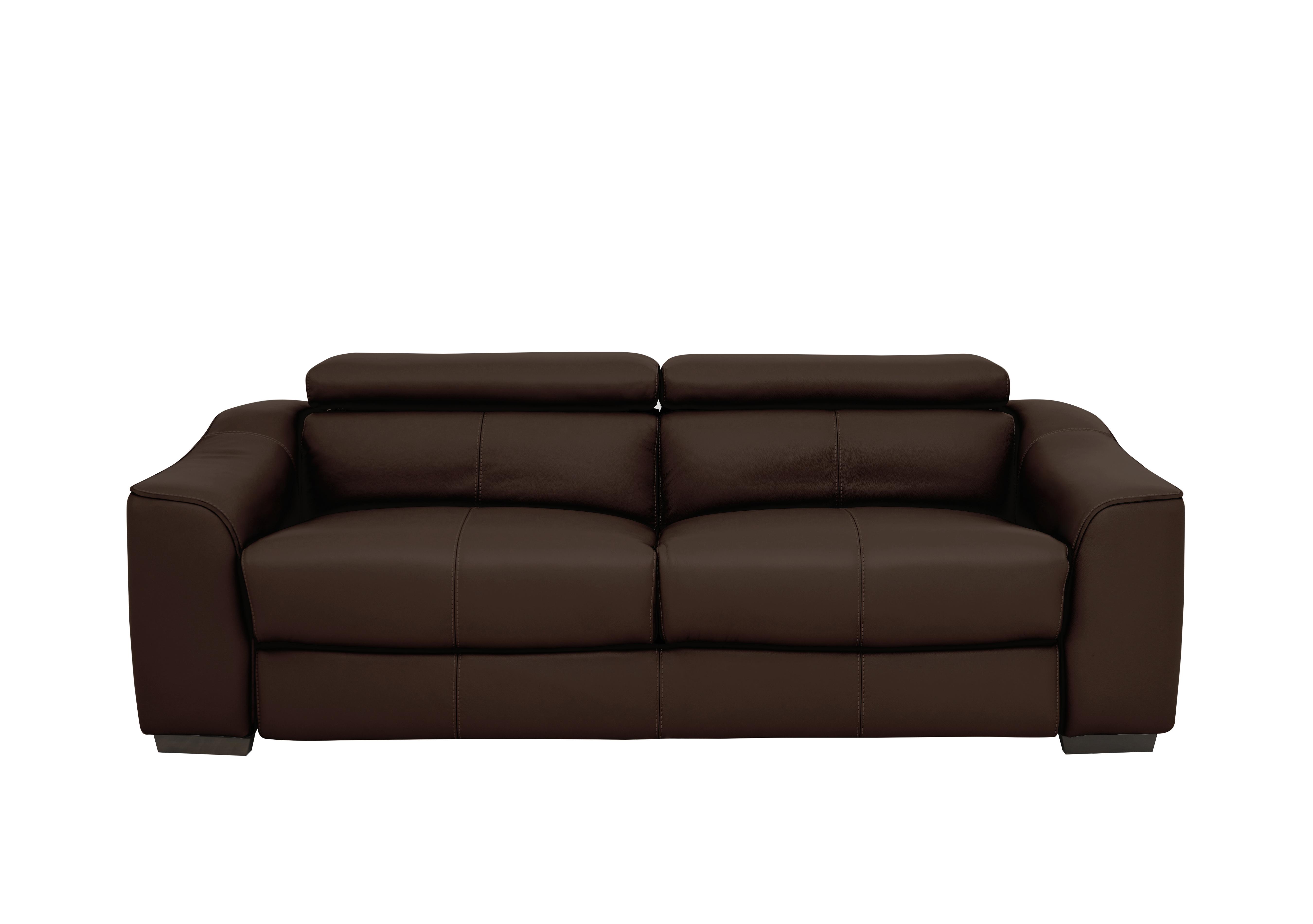 Elixir 3 Seater Leather Sofa Bed in Bv-1748 Dark Chocolate on Furniture Village