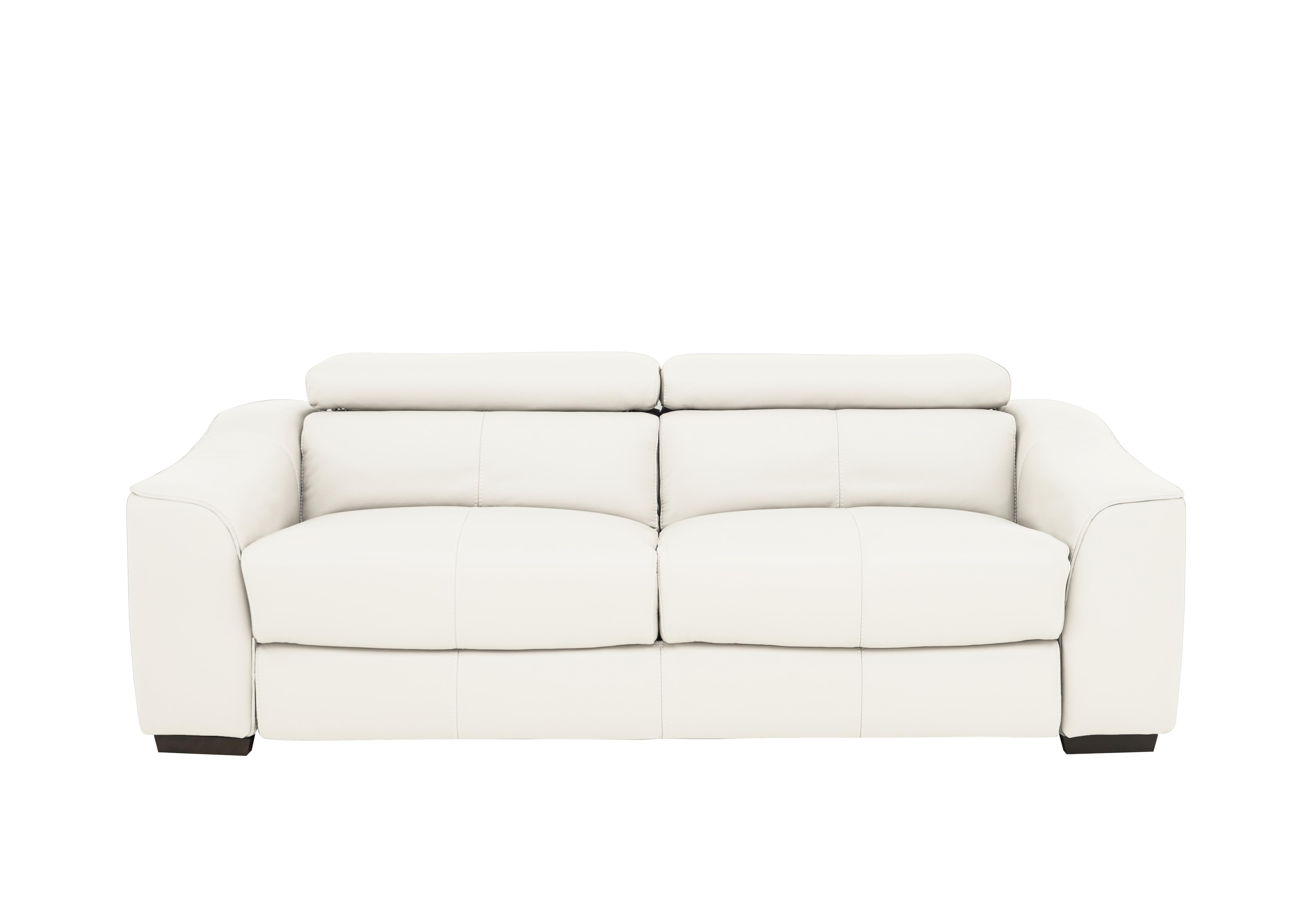Elixir 3 Seater Leather Sofa Bed in Bv-744d Star White on Furniture Village
