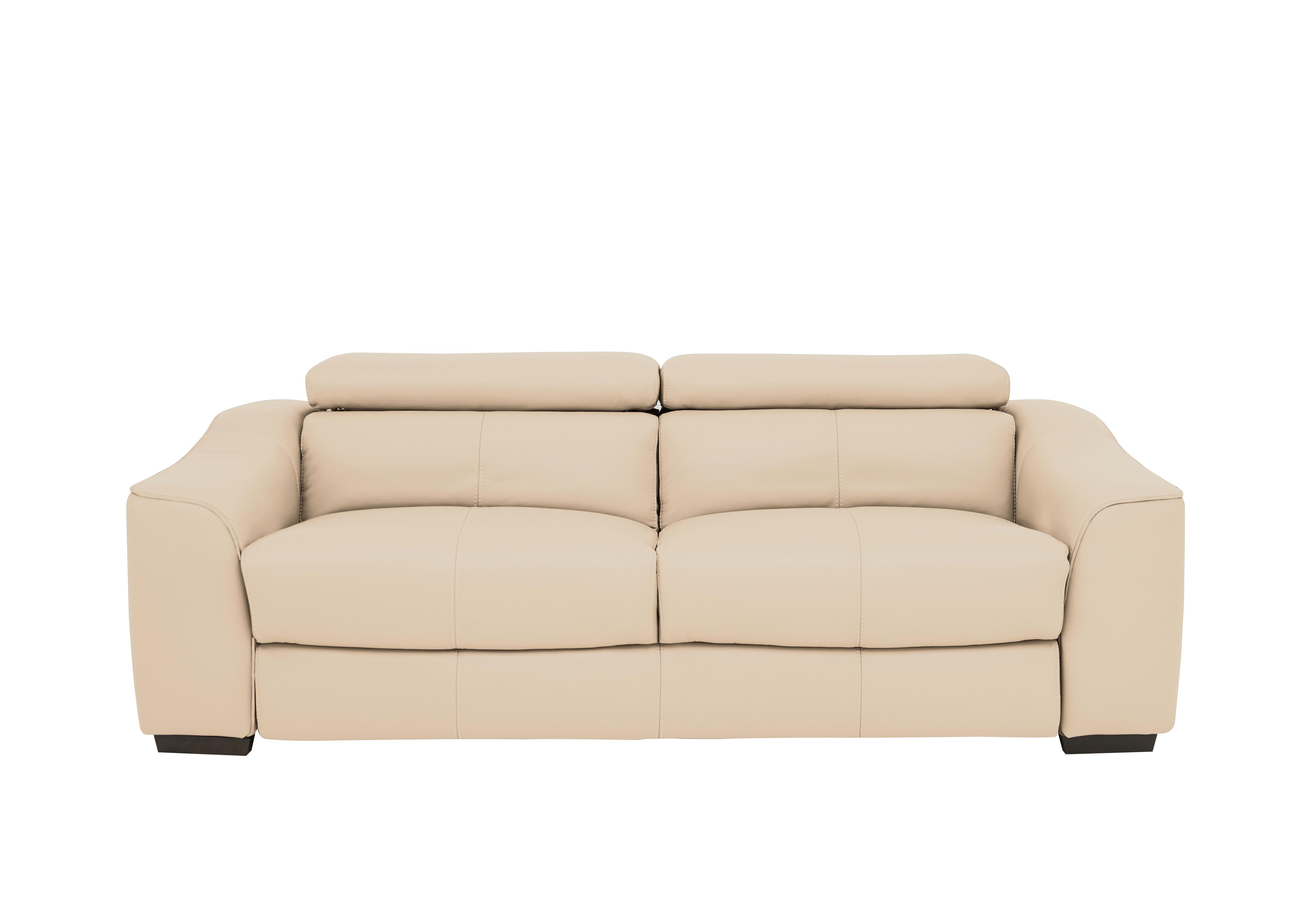 Elixir 3 Seater Leather Sofa Bed in Bv-862c Bisque on Furniture Village