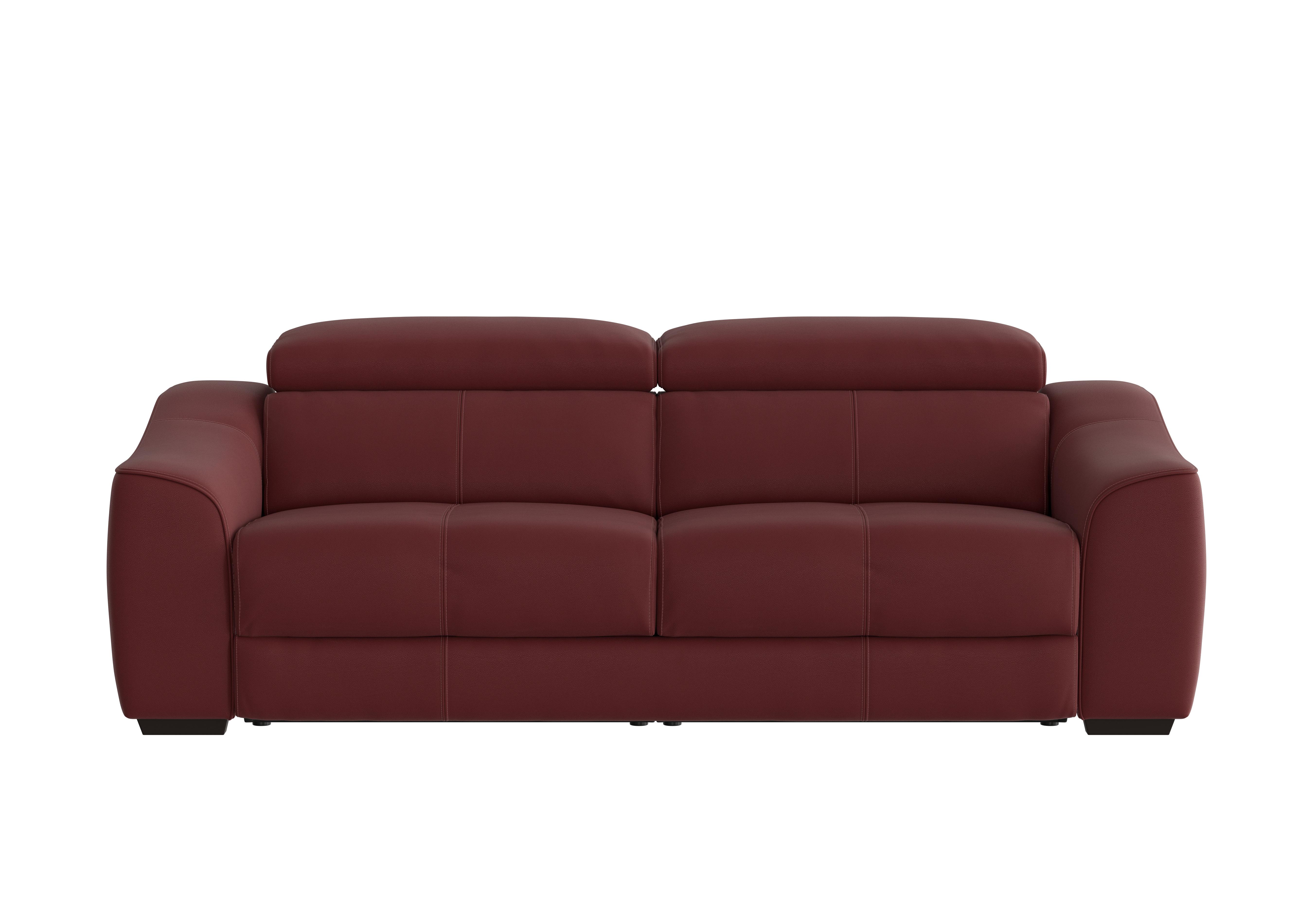 Elixir 3 Seater Leather Sofa Bed in Nc-035c Deep Red on Furniture Village