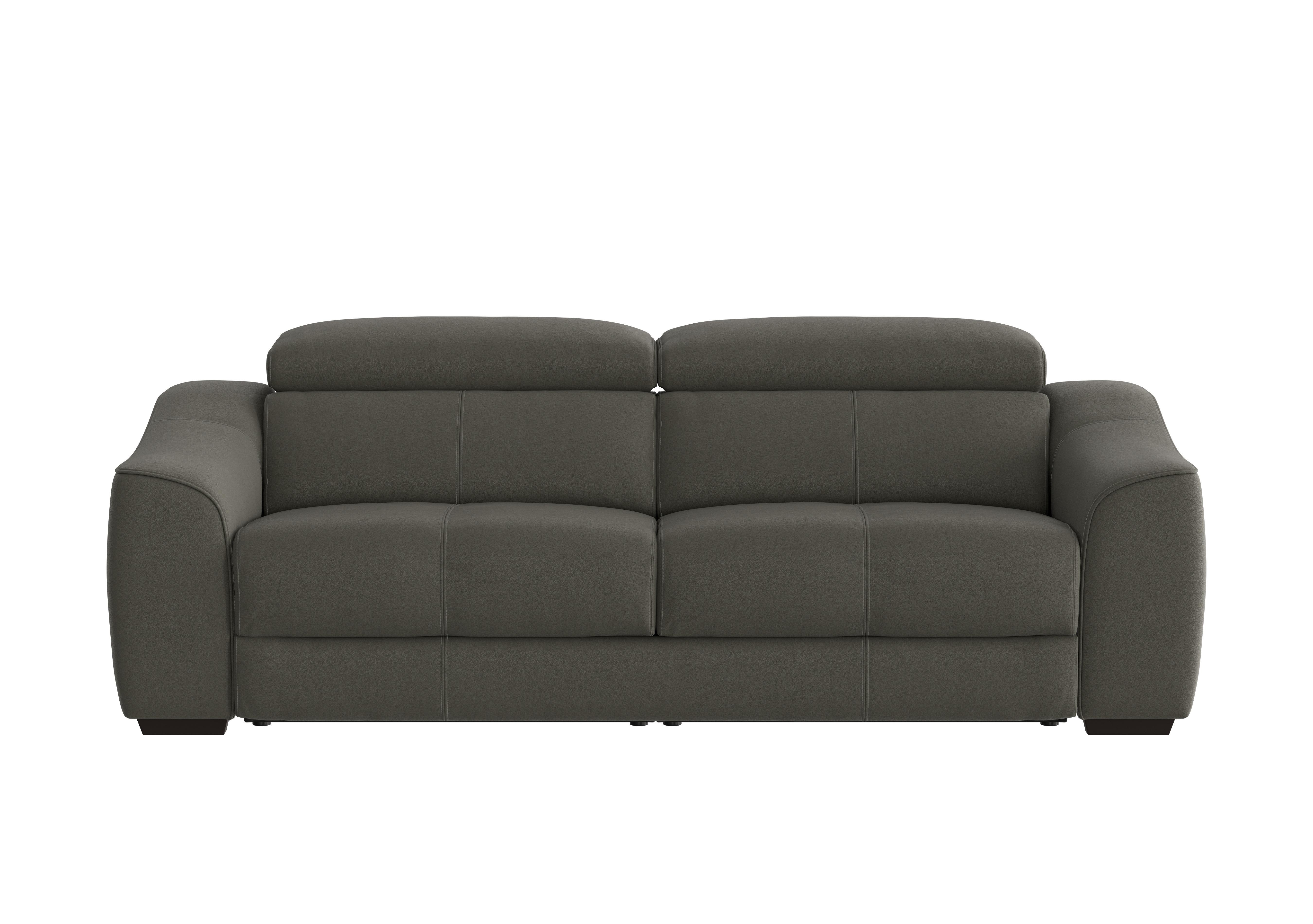 Elixir 3 Seater Leather Sofa Bed in Nc-088e Charcoal Grey on Furniture Village