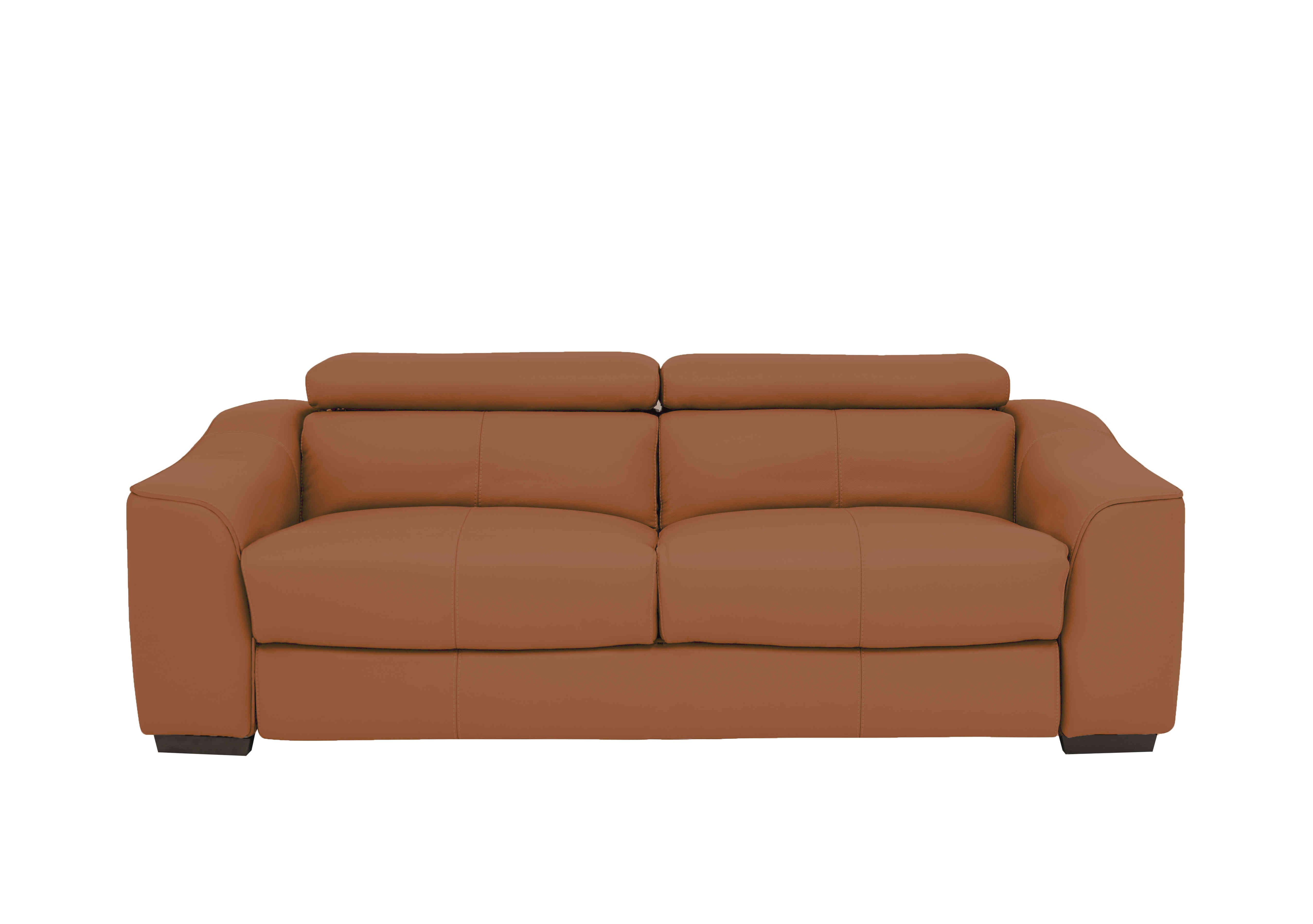 Elixir 3 Seater Leather Sofa Bed in Nc-334e Pecan Brown on Furniture Village
