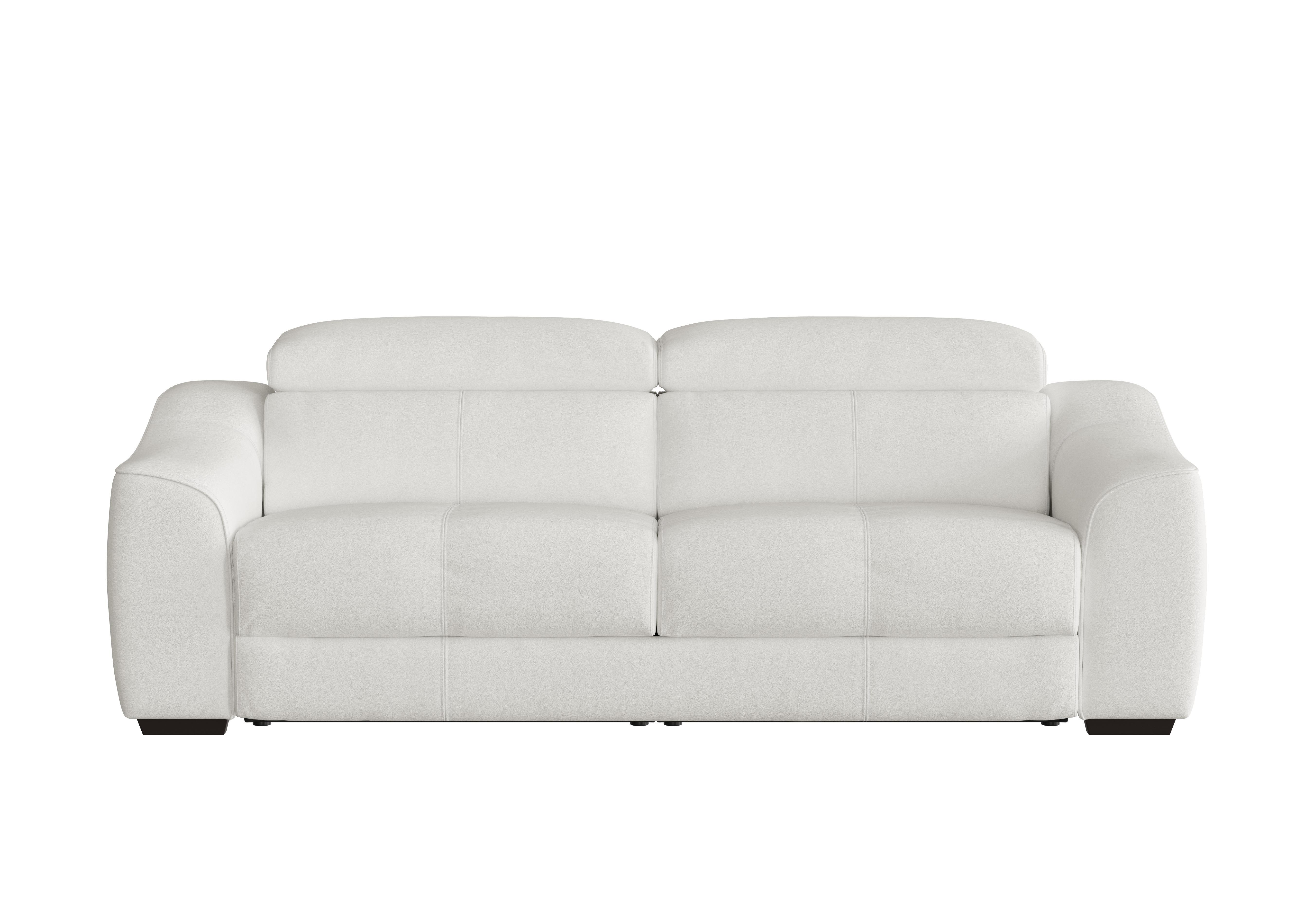 Elixir 3 Seater Leather Sofa Bed in Nc-744d Star White on Furniture Village