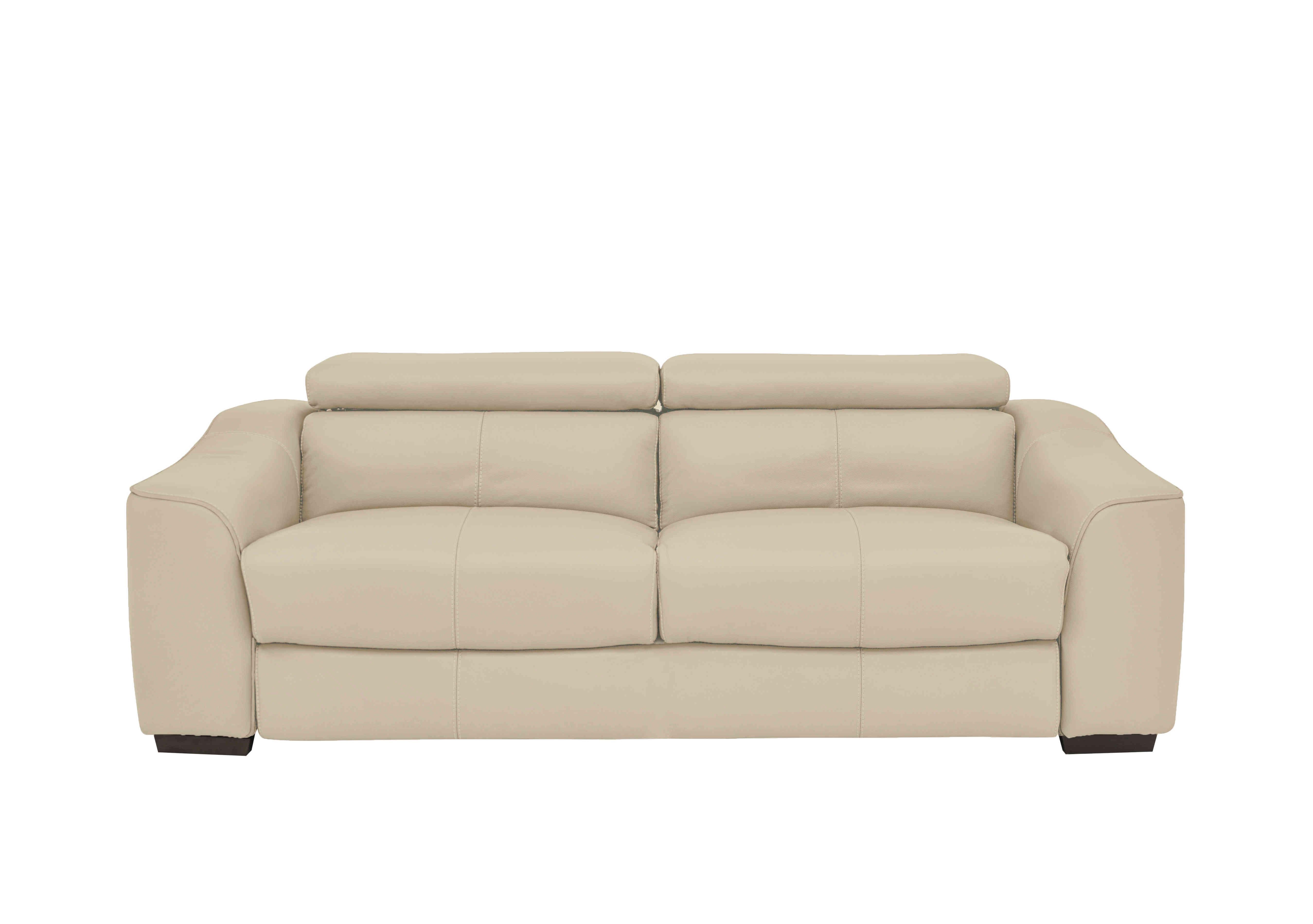 Elixir 3 Seater Leather Sofa Bed in Nc-862c Bisque on Furniture Village
