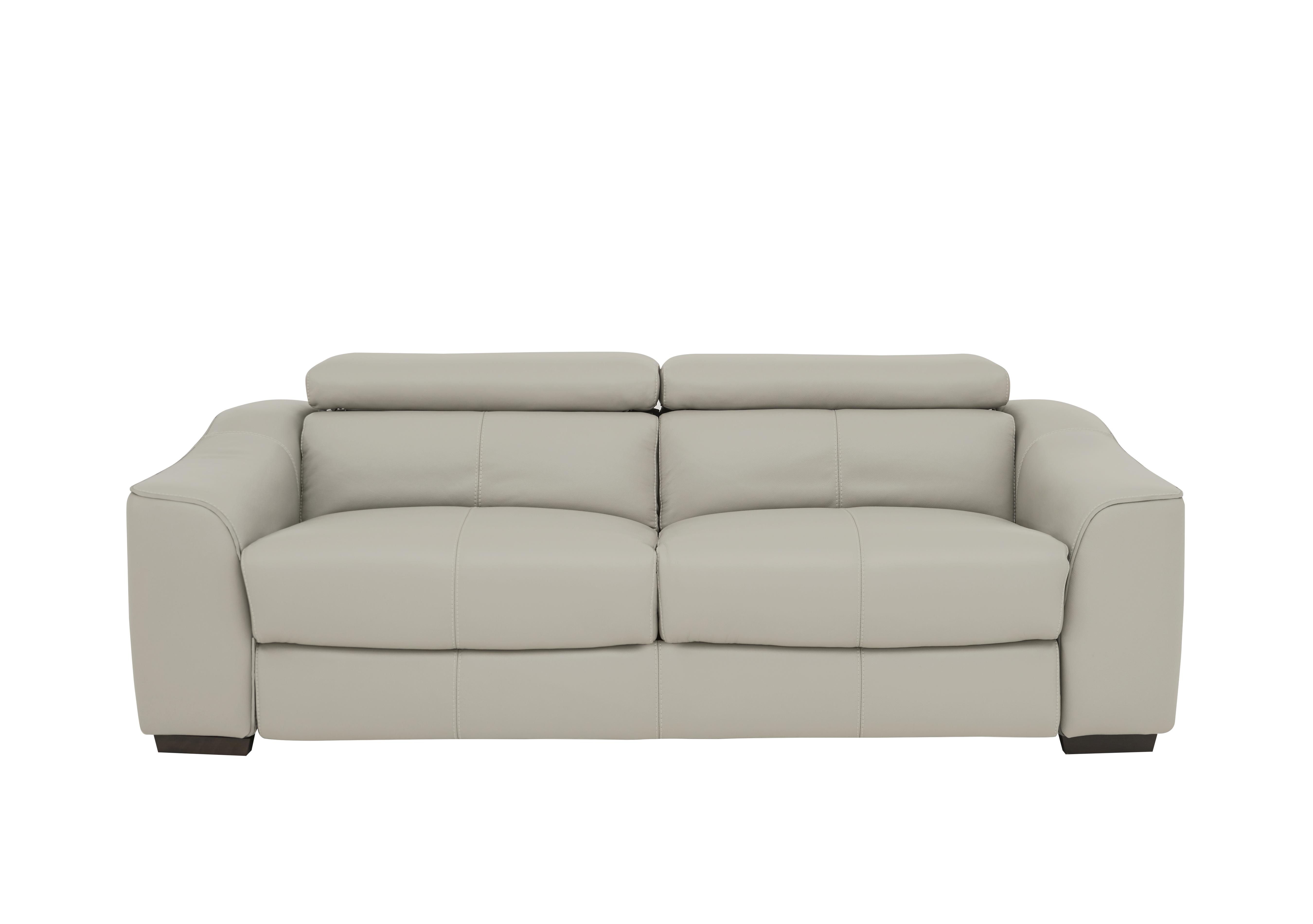 Elixir 3 Seater Leather Sofa Bed in Nc-946b Feather Grey on Furniture Village