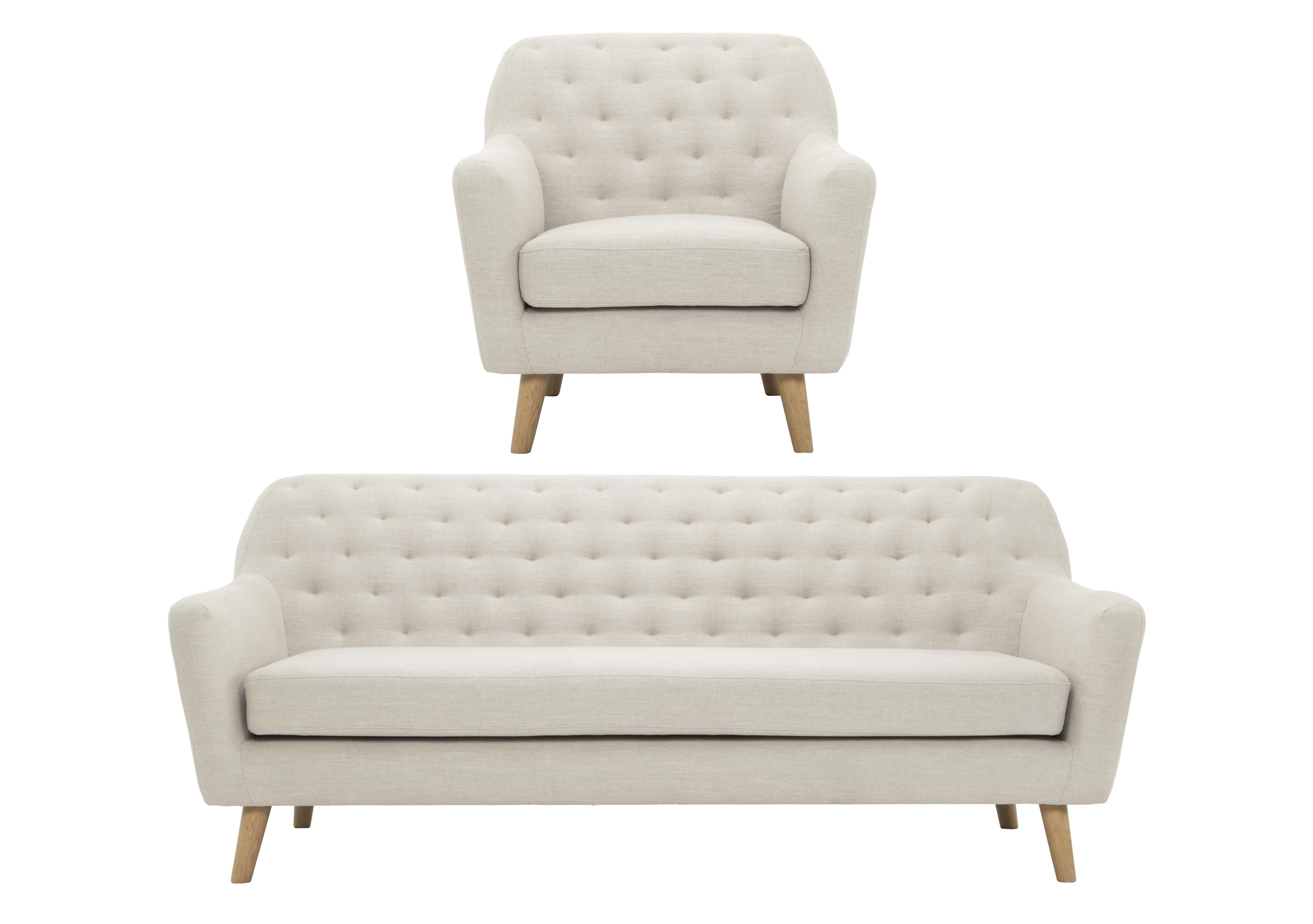 Melody 3 Seater Fabric Sofa and Armchair Multi-Buy Saver Set in  on Furniture Village