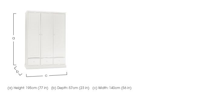 Faye Triple Wardrobe in  on Furniture Village