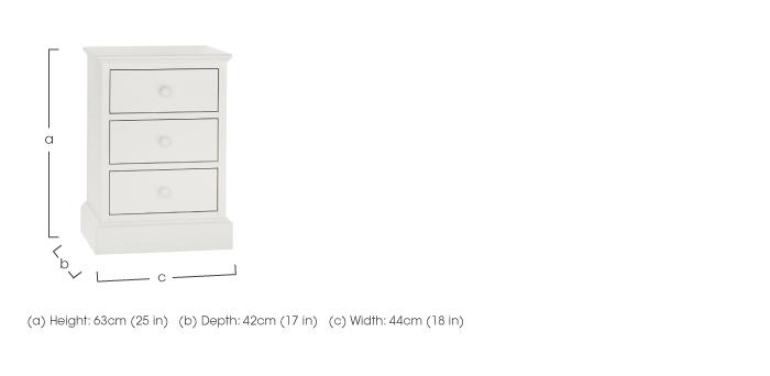 Faye 3 Drawer Bedside Table in  on Furniture Village