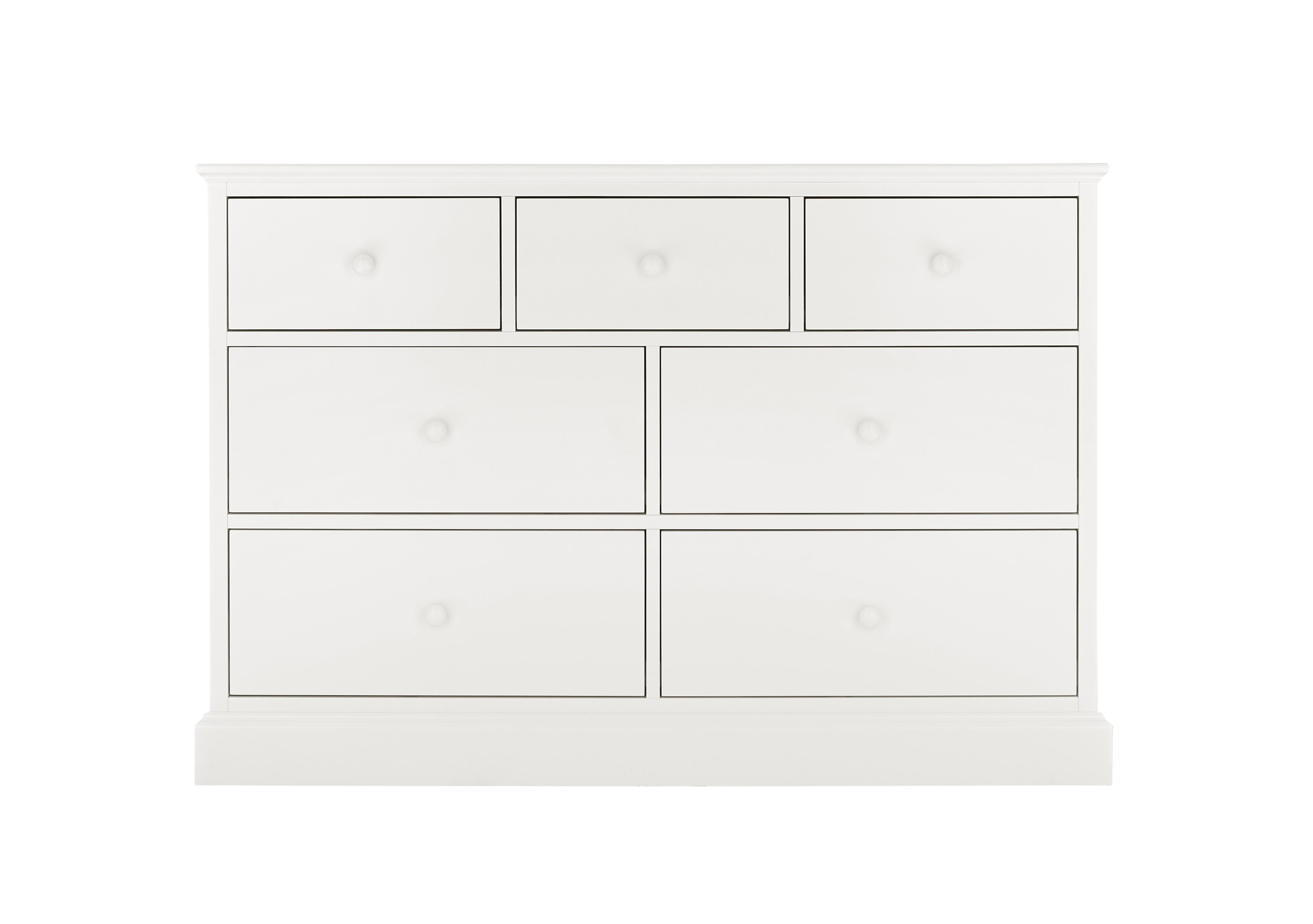 Faye 3+4 Drawer Chest in White on Furniture Village