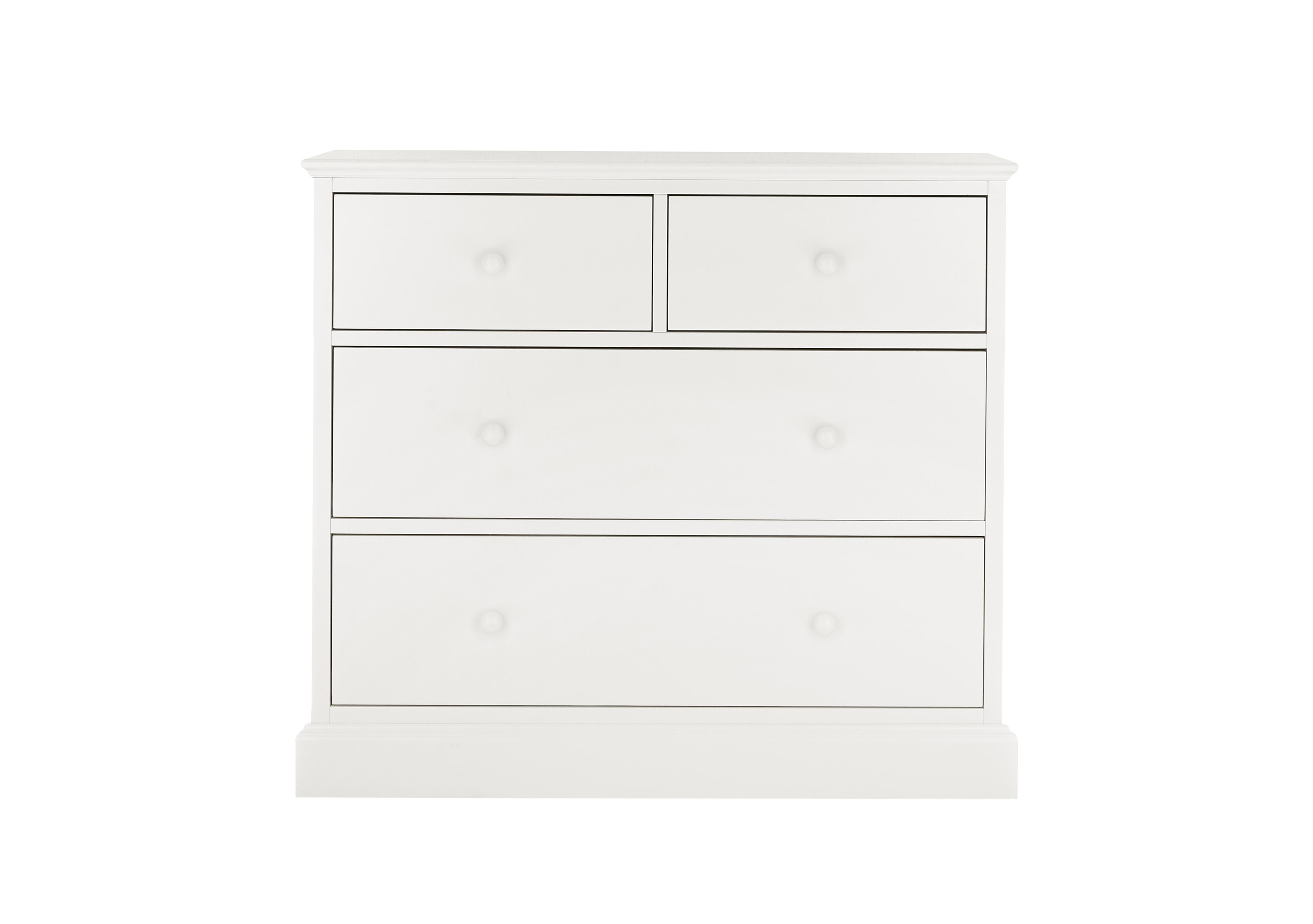 Faye 2+2 Drawer Chest in White on Furniture Village