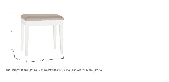 Faye Dressing Table Stool in  on Furniture Village