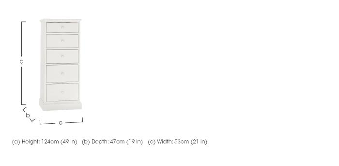 Faye Tall 5 Drawer Chest in  on Furniture Village