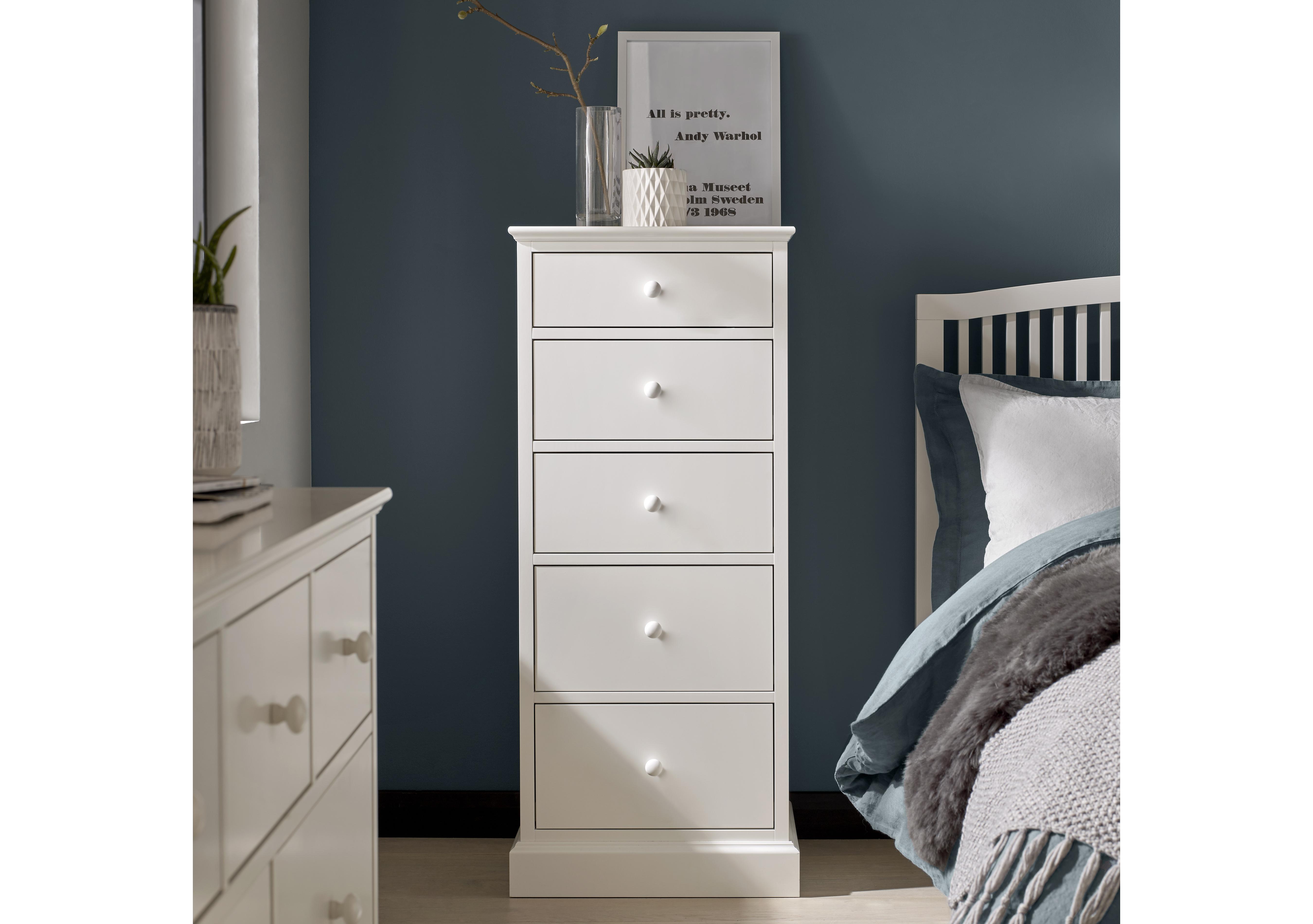 Faye Tall 5 Drawer Chest in  on Furniture Village