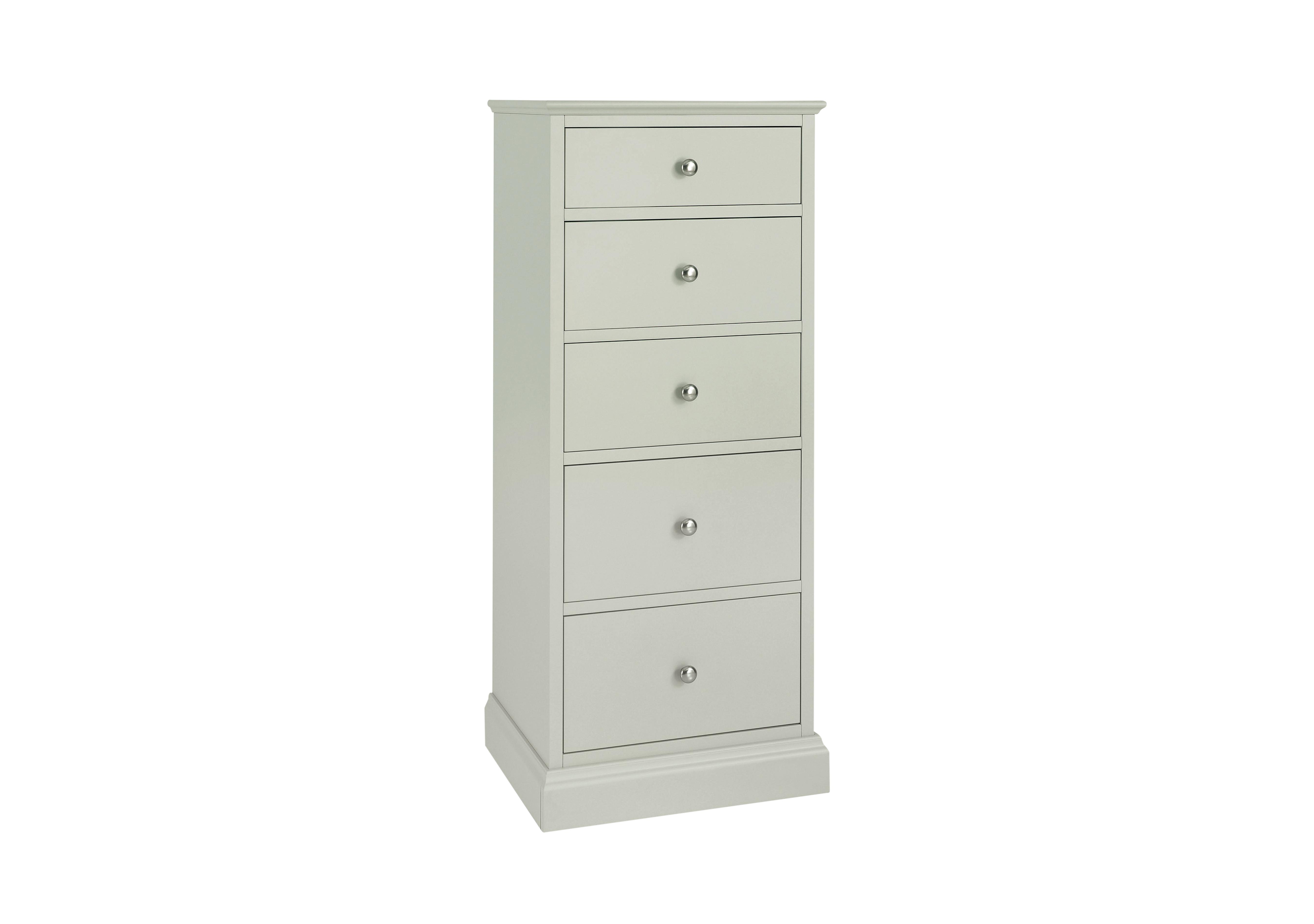 Faye Tall 5 Drawer Chest in Cotton on Furniture Village