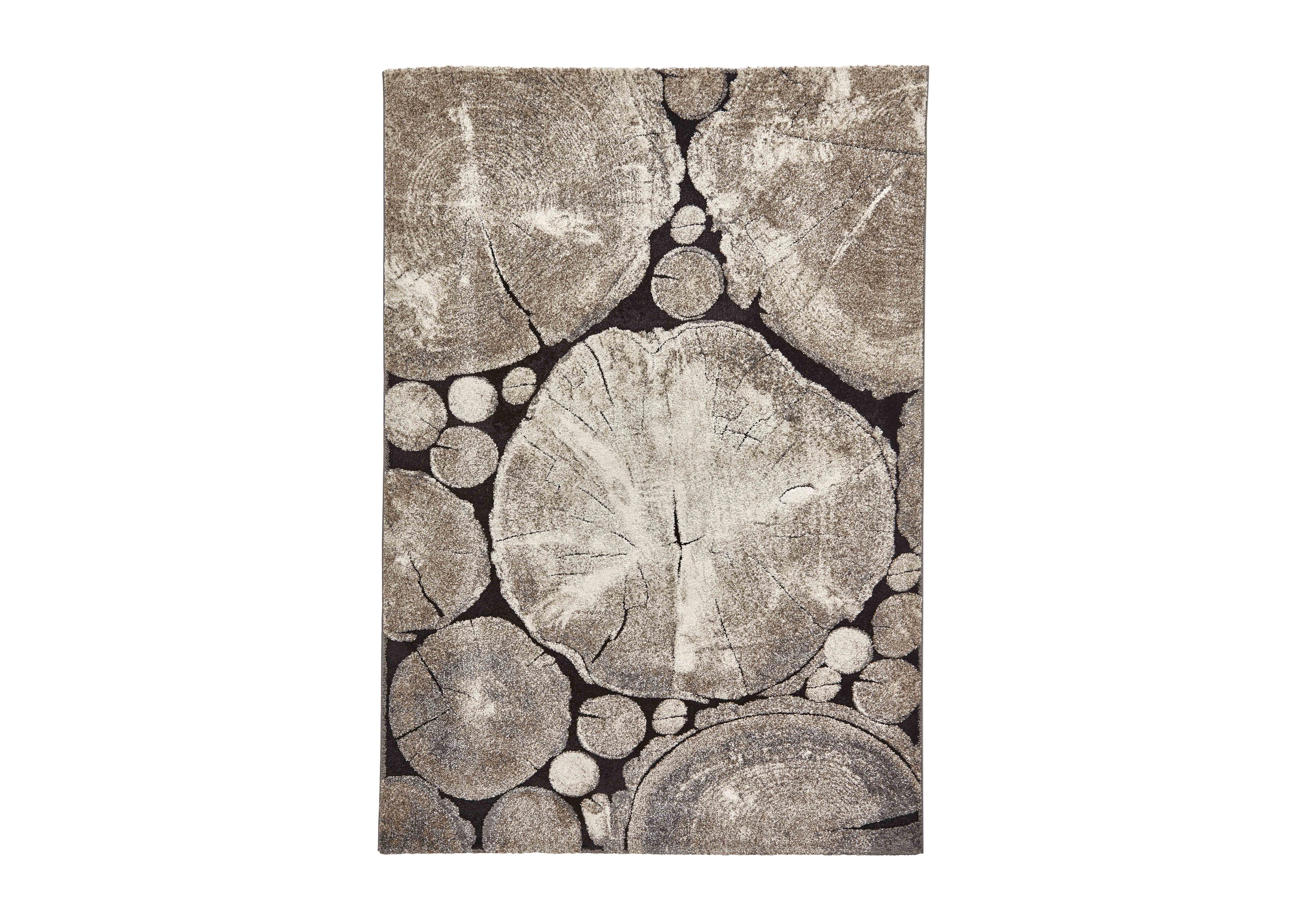 Woody Mixed Wood Logs Pattern Rug in  on Furniture Village