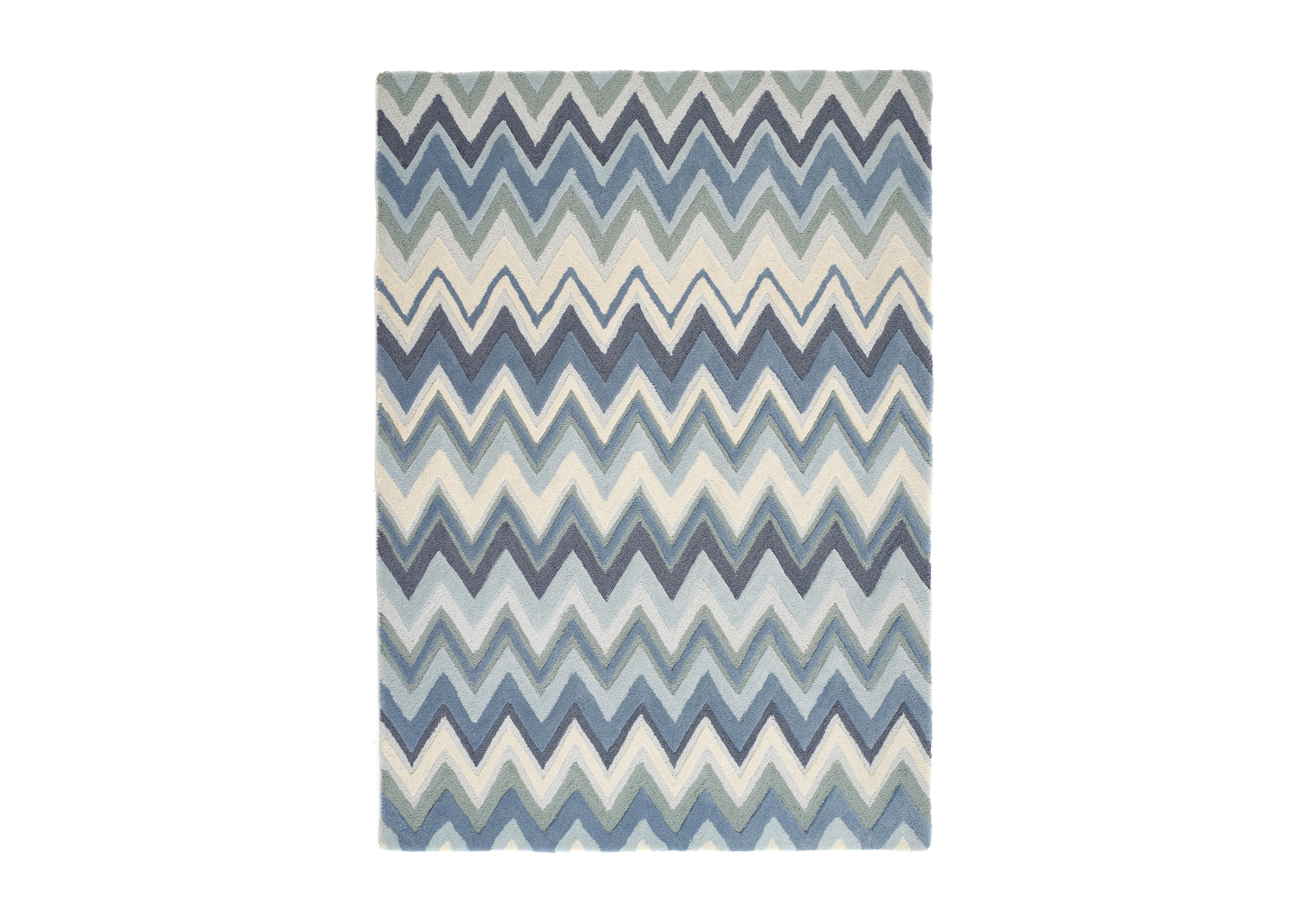 Carlo Rug in Blue on Furniture Village