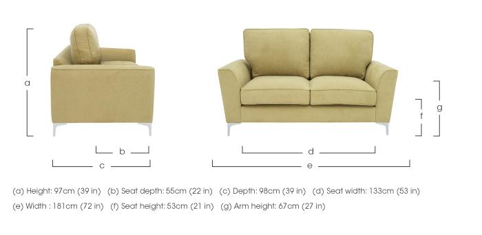 Legend 2 Seater Classic Back Fabric Sofa in  on Furniture Village