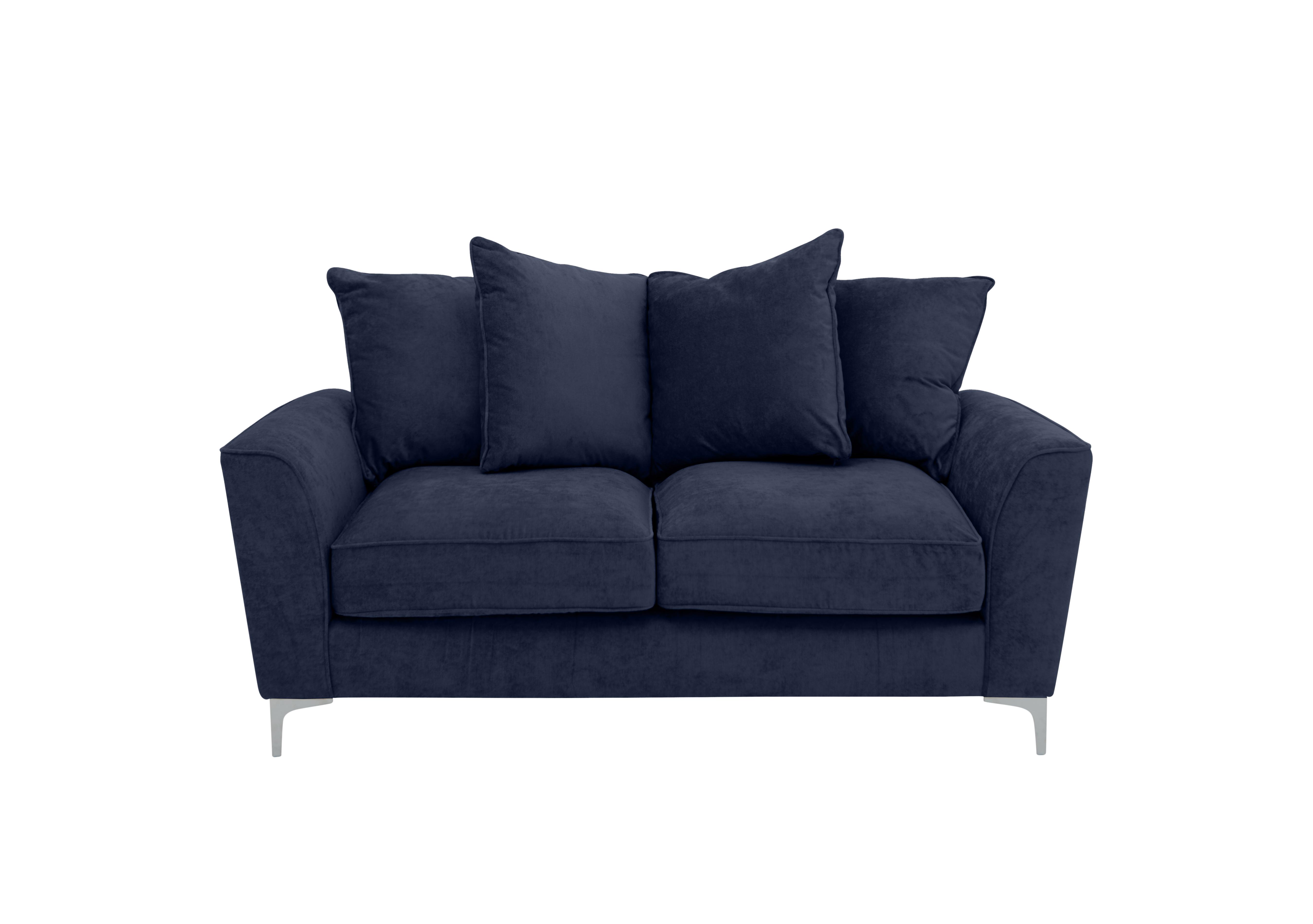 Legend 2 Seater Pillow Back Fabric Sofa in Cosmo Navy on Furniture Village