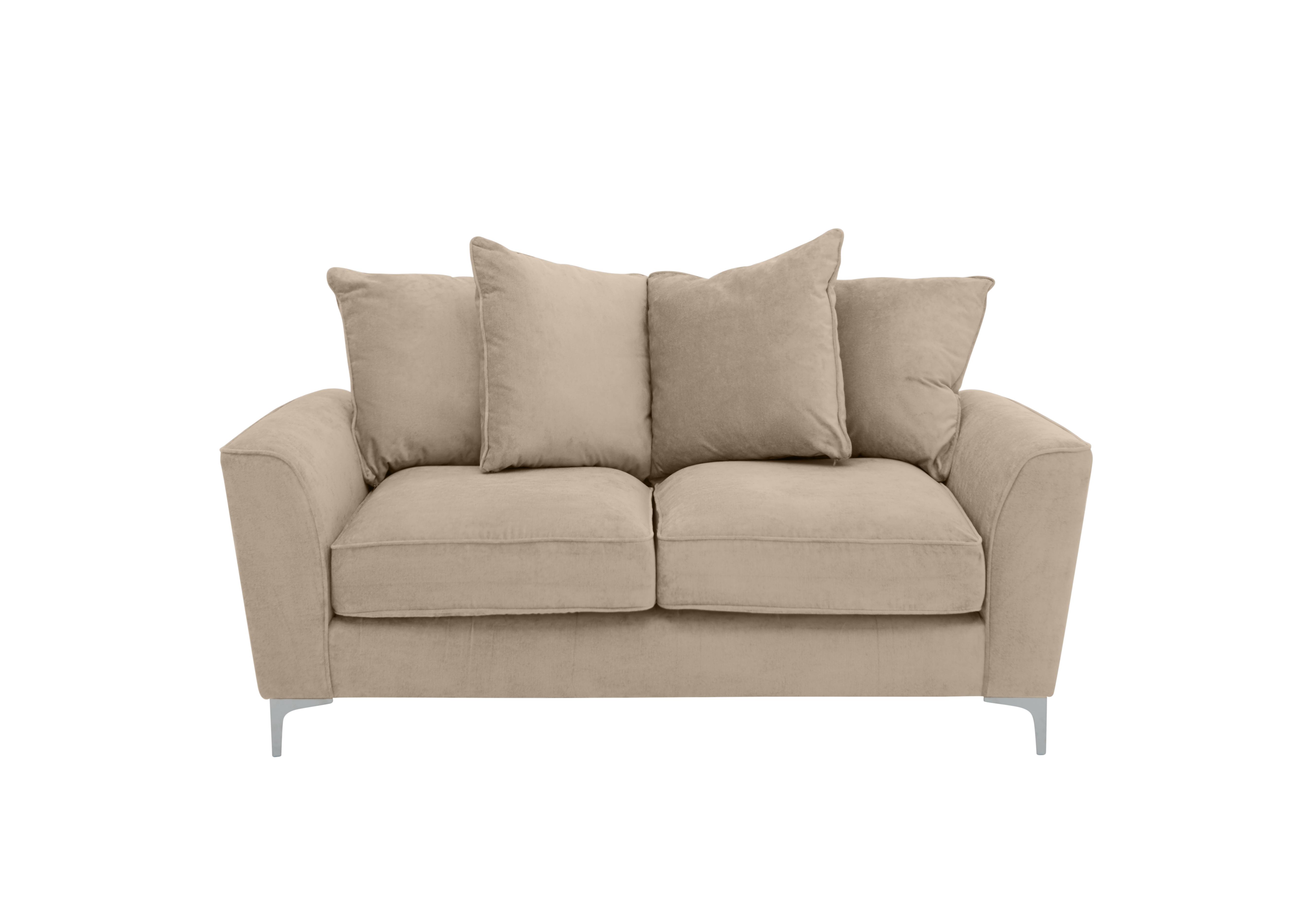 Legend 2 Seater Pillow Back Fabric Sofa in Kingston Beige on Furniture Village
