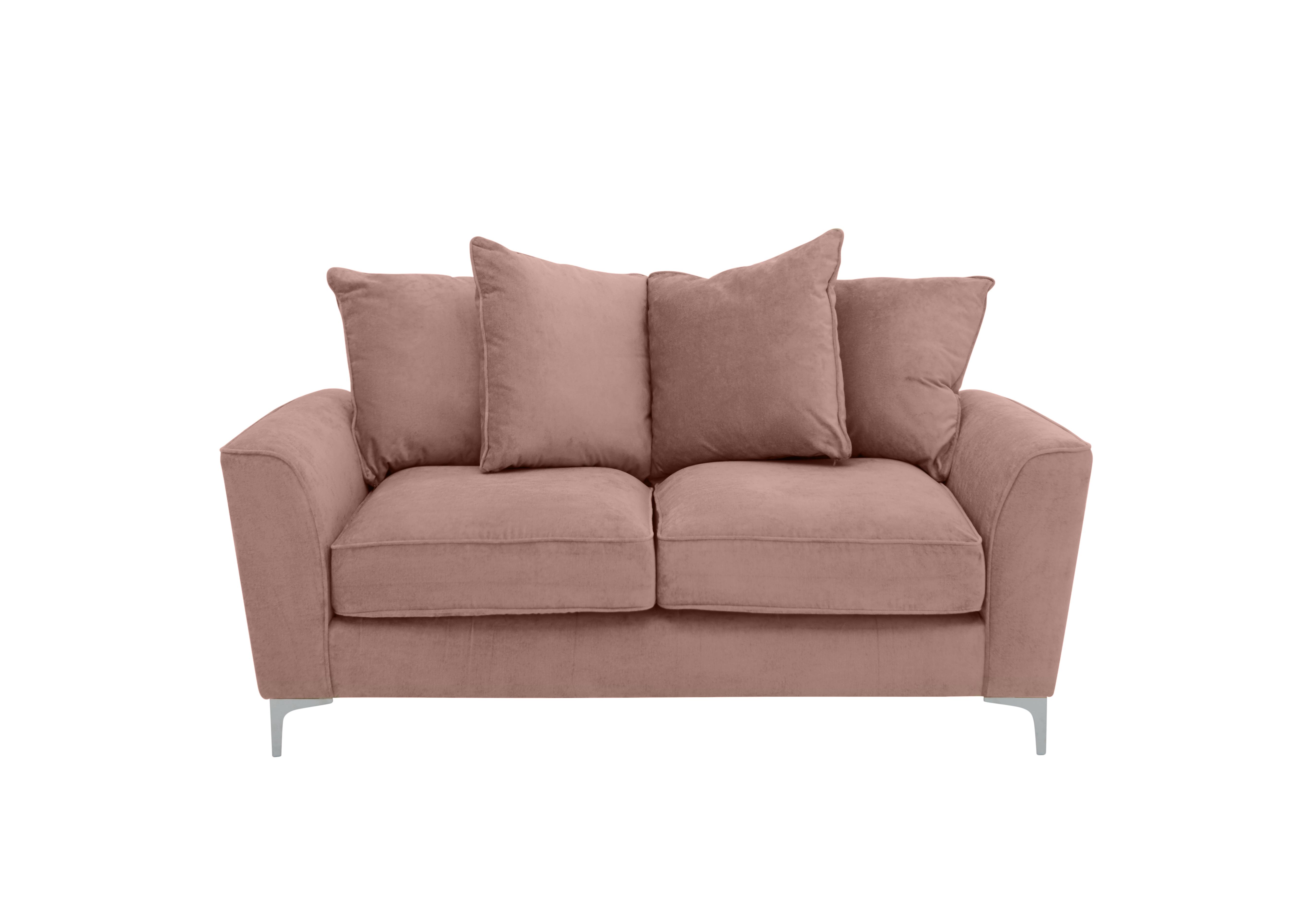 Legend 2 Seater Pillow Back Fabric Sofa in Kingston Blush on Furniture Village