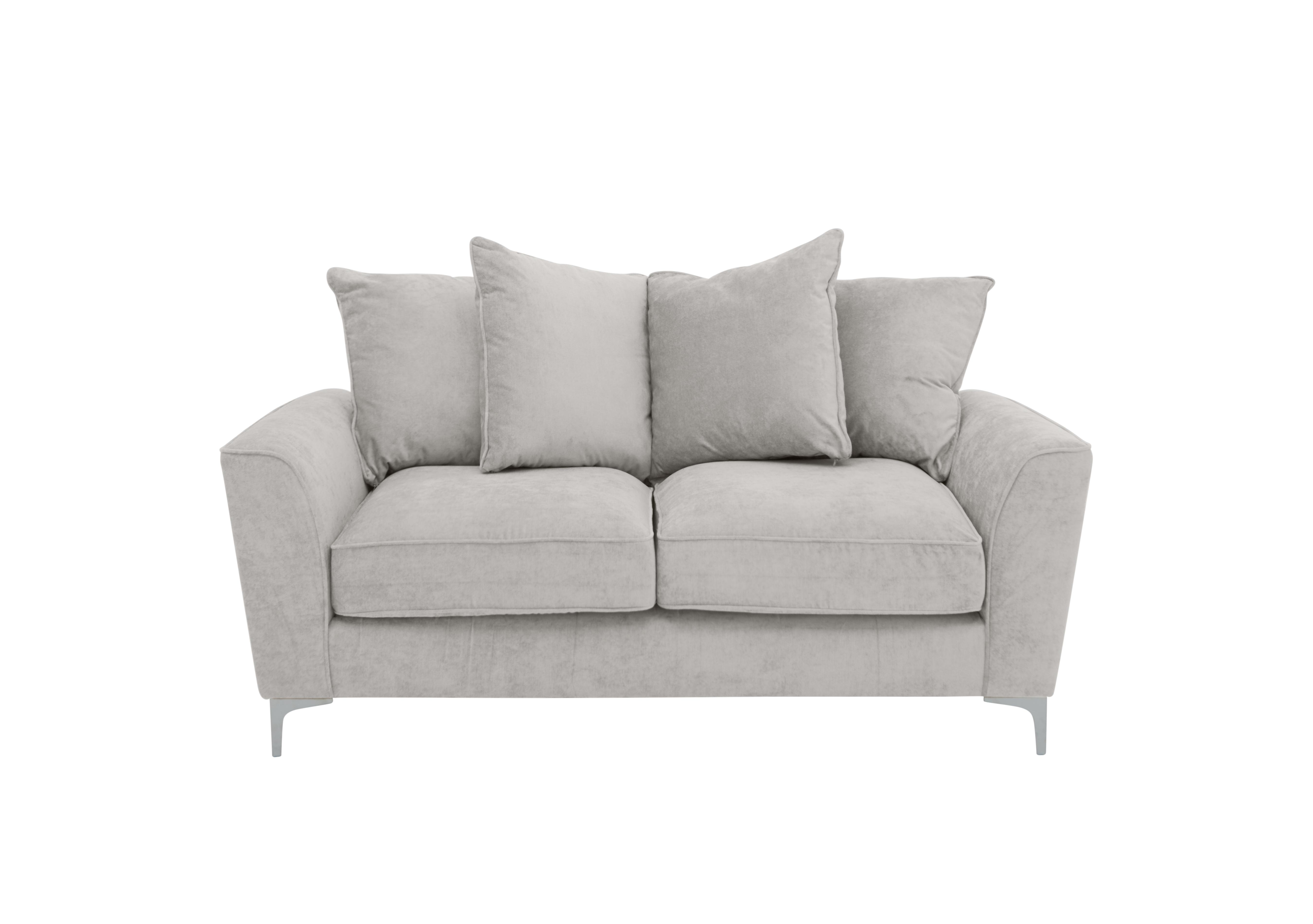 Legend 2 Seater Pillow Back Fabric Sofa in Kingston Silver on Furniture Village