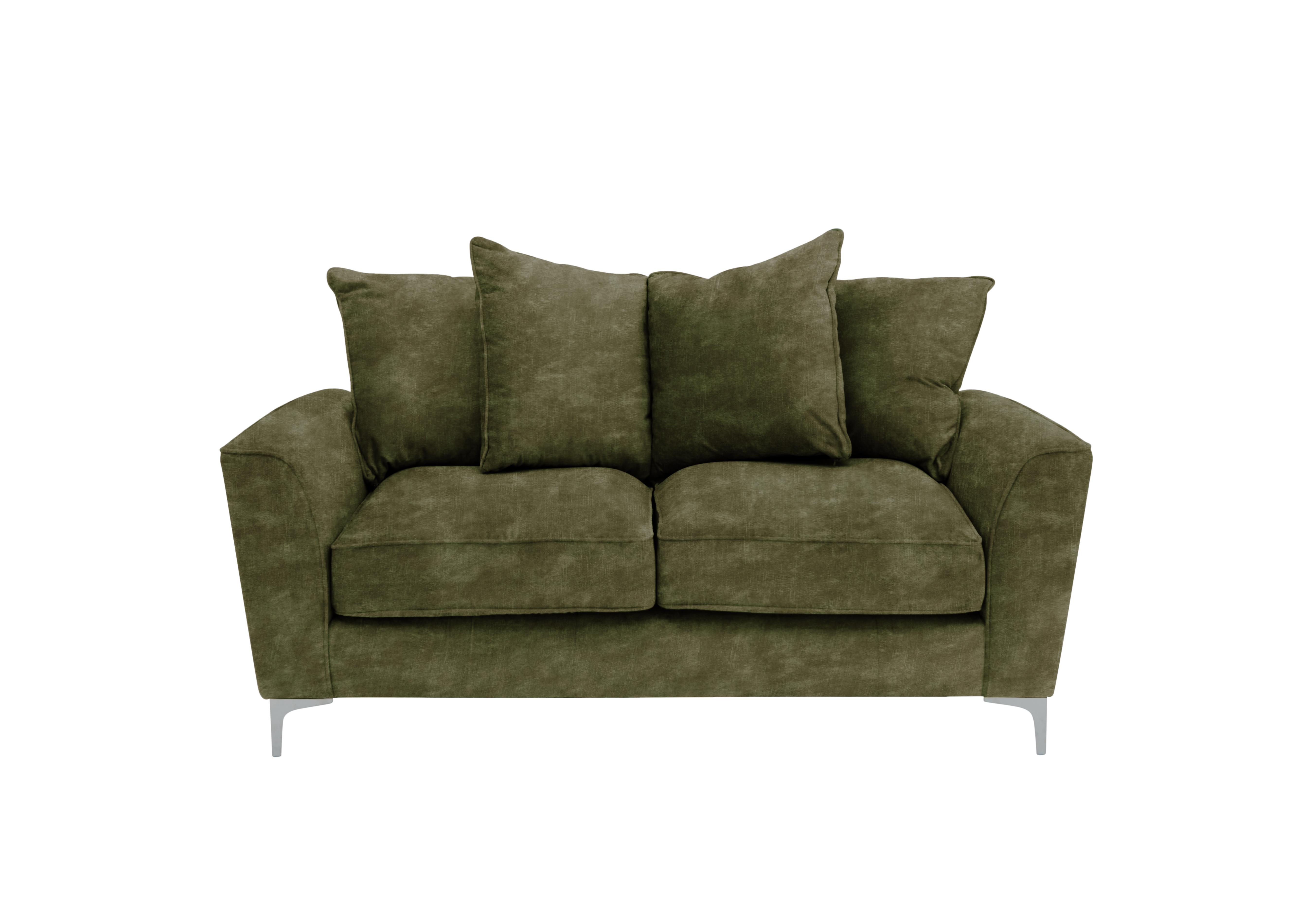Legend 2 Seater Pillow Back Fabric Sofa in Sublime Olive on Furniture Village