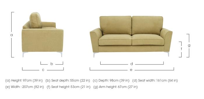 Legend 3 Seater Classic Back Fabric Sofa in  on Furniture Village