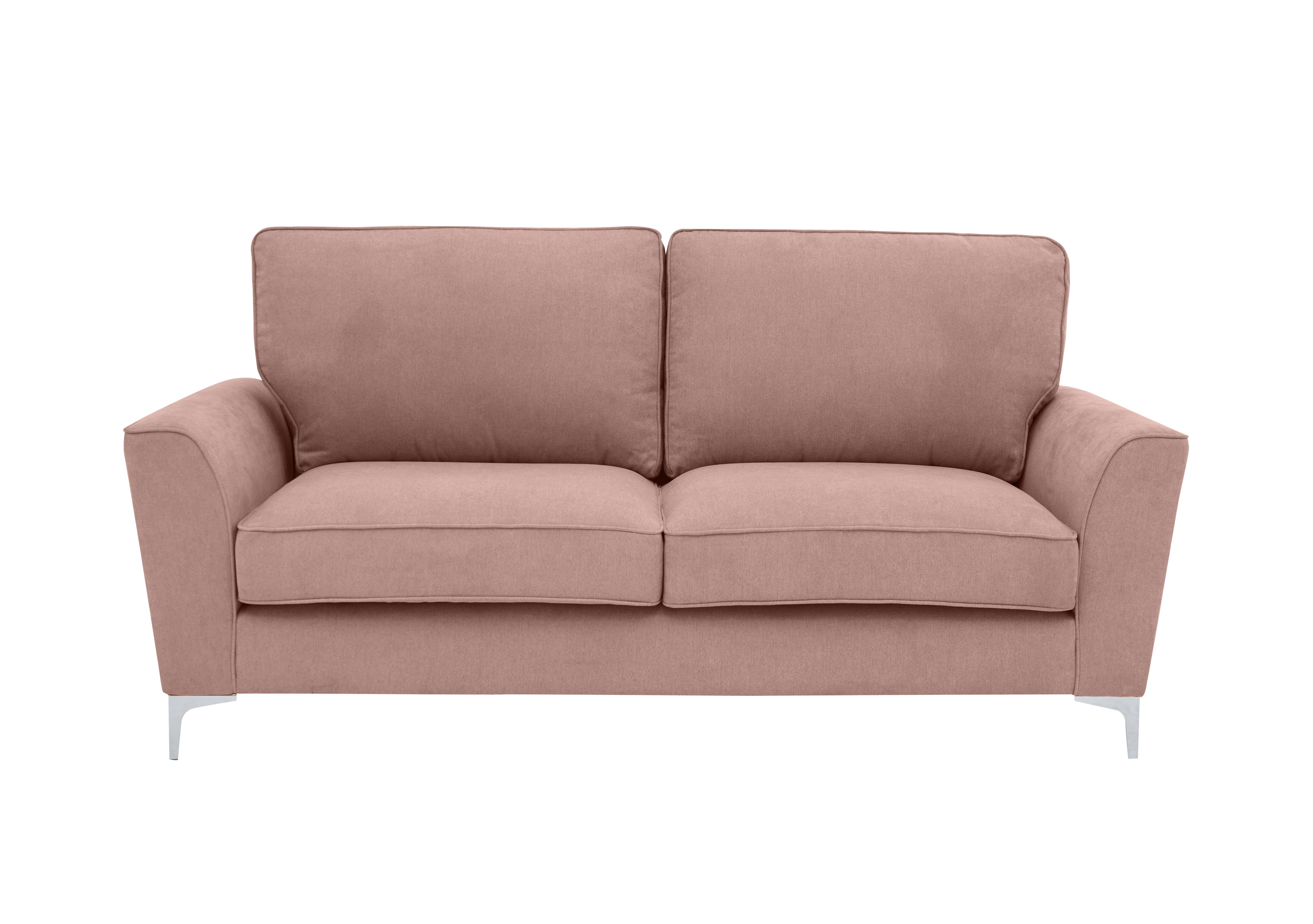 Legend 3 Seater Classic Back Fabric Sofa in Kingston Blush on Furniture Village