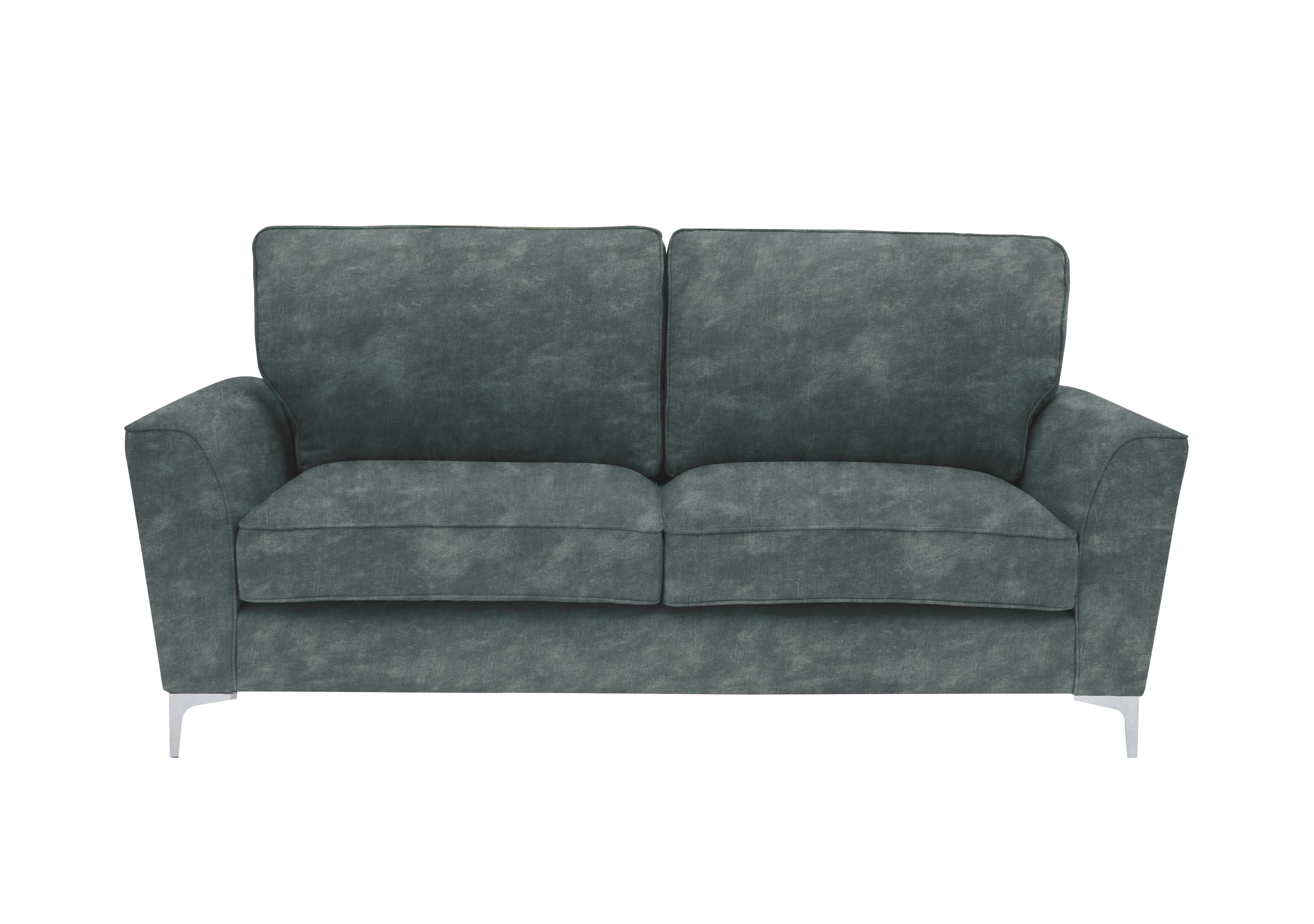 Legend 3 Seater Classic Back Fabric Sofa in Sublime Aqua on Furniture Village