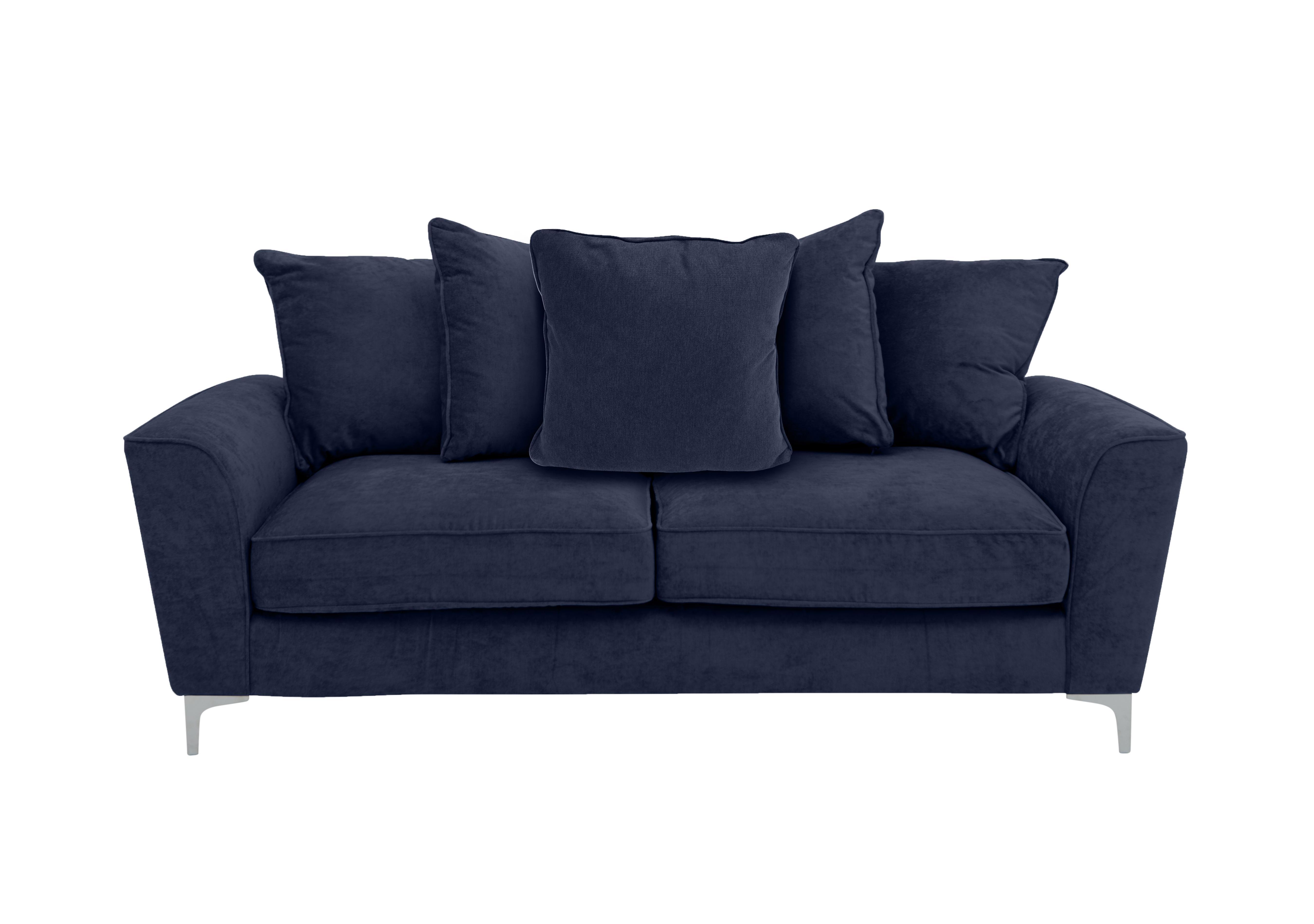 Legend 3 Seater Pillow Back Fabric Sofa in Cosmo Navy on Furniture Village