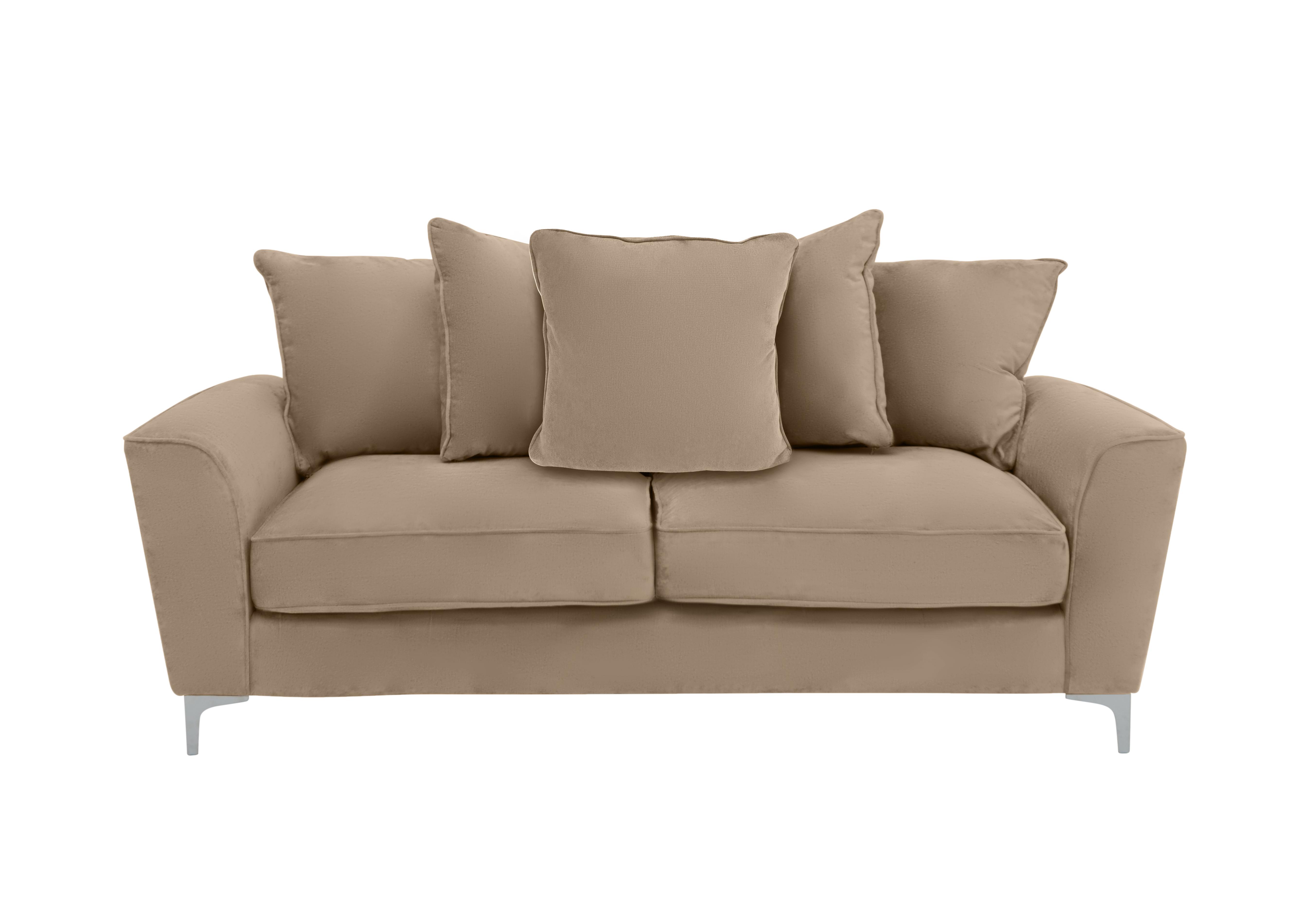 Legend 3 Seater Scatter Back Fabric Sofa in Kingston Mushroom on Furniture Village