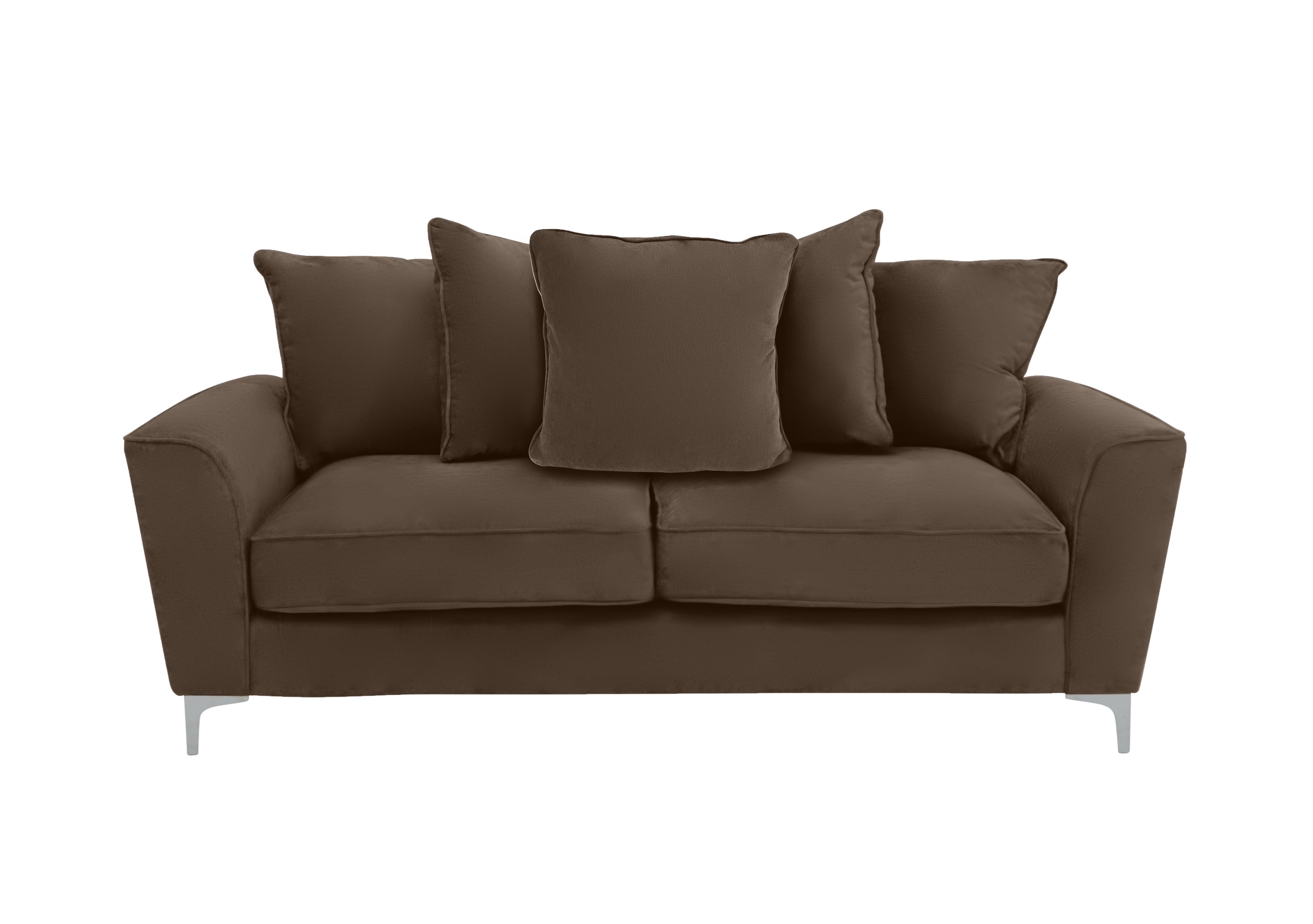 Legend 3 Seater Pillow Back Fabric Sofa in Kingston Nutmeg on Furniture Village