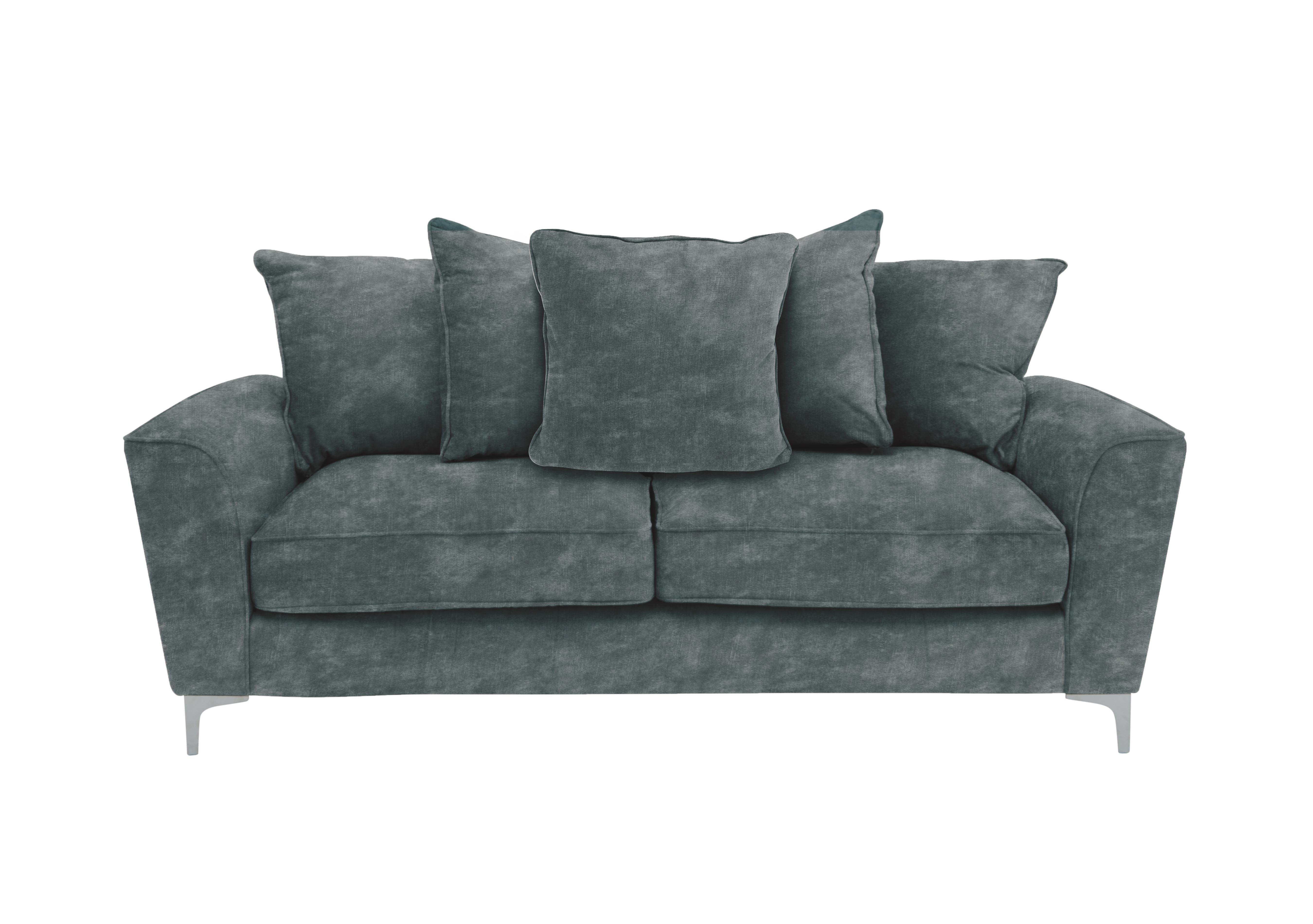 Legend 3 Seater Scatter Back Fabric Sofa in Sublime Aqua on Furniture Village