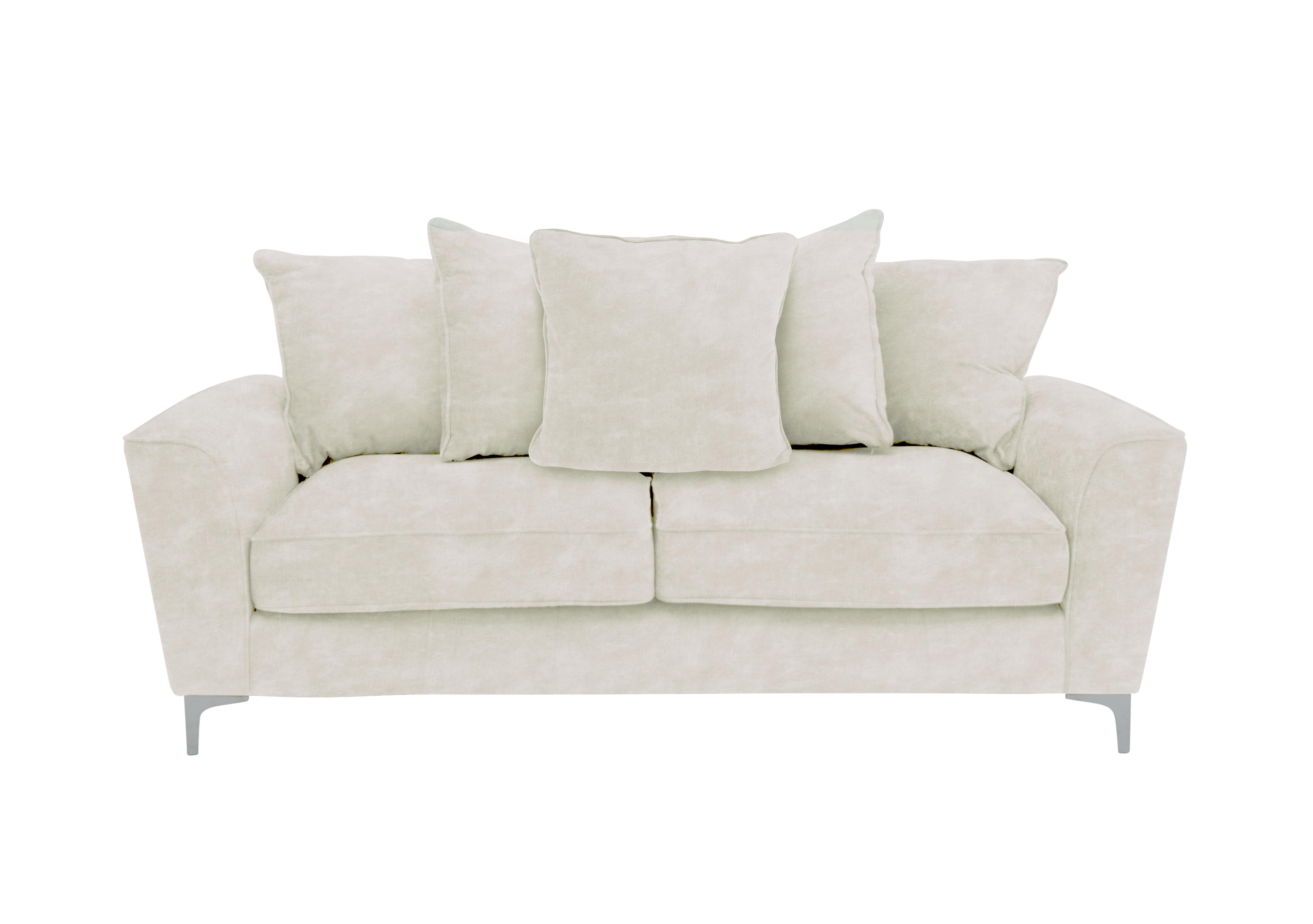Legend 3 Seater Pillow Back Fabric Sofa in Sublime Pearl on Furniture Village