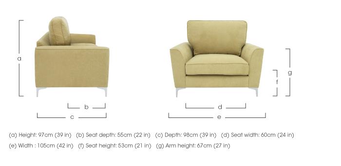 Legend Fabric Armchair in  on Furniture Village